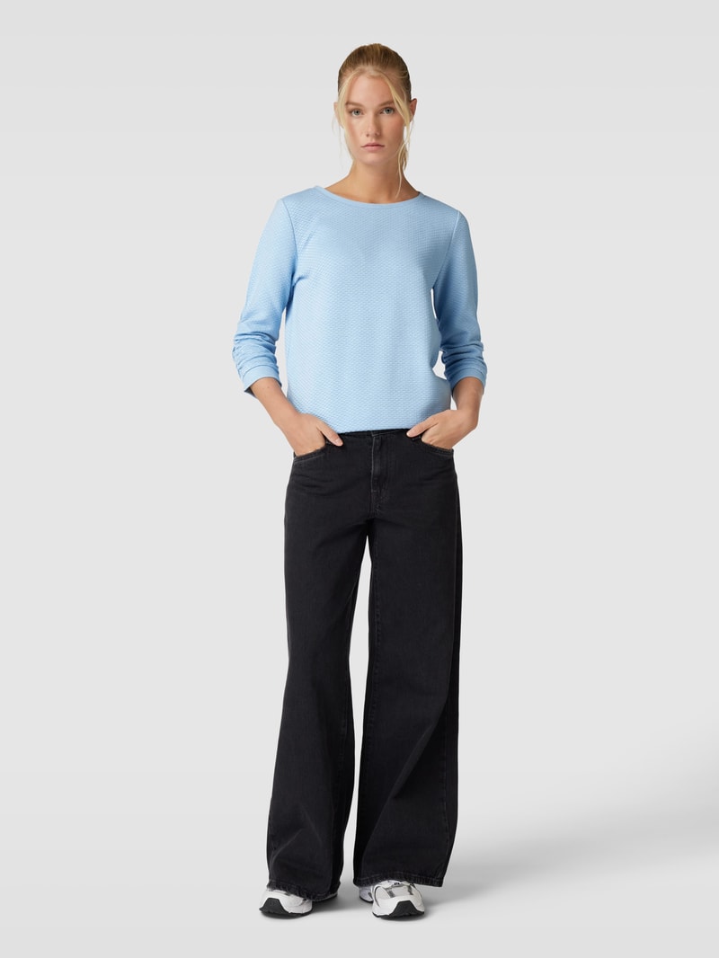 Sweatshirt mit 3/4-Arm in hellblau