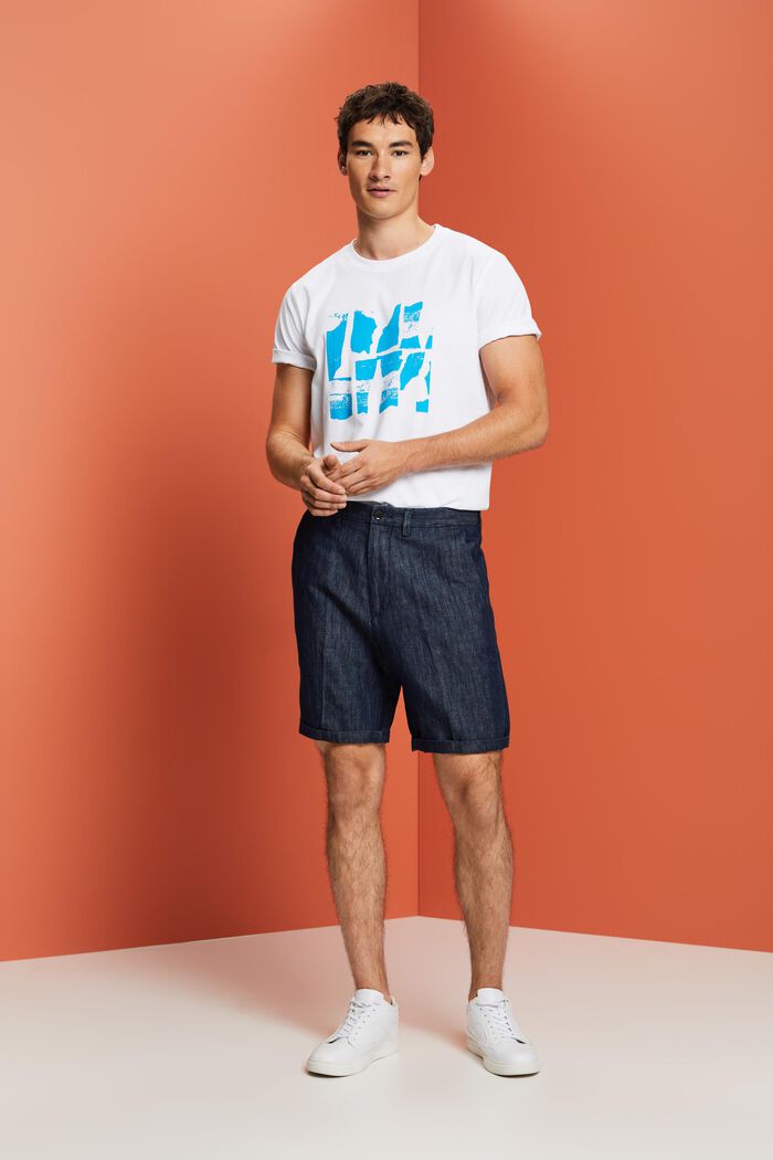 T-Shirt mit Frontprint, 100% Baumwolle