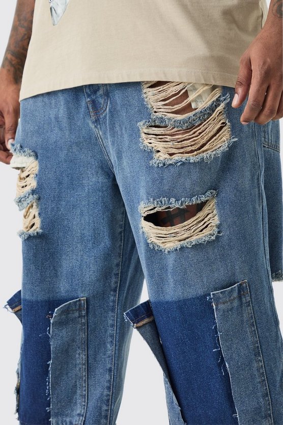 Plus lockere zerrissene Jeans
