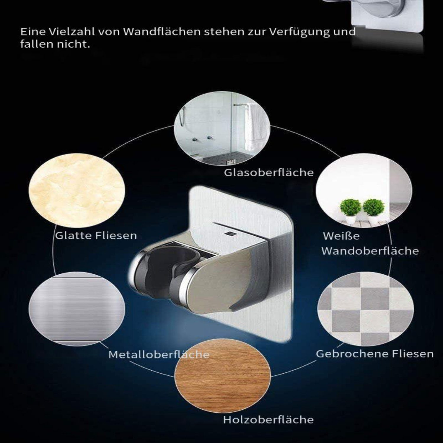 Devenirriche Balkonklammer Sonnenschirmhalter Balkongeländer, Edelstahl Schirmhalter Balkon