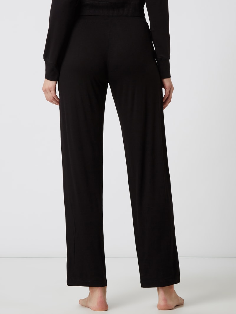 Loungehose mit elastischem Bund in schwarz