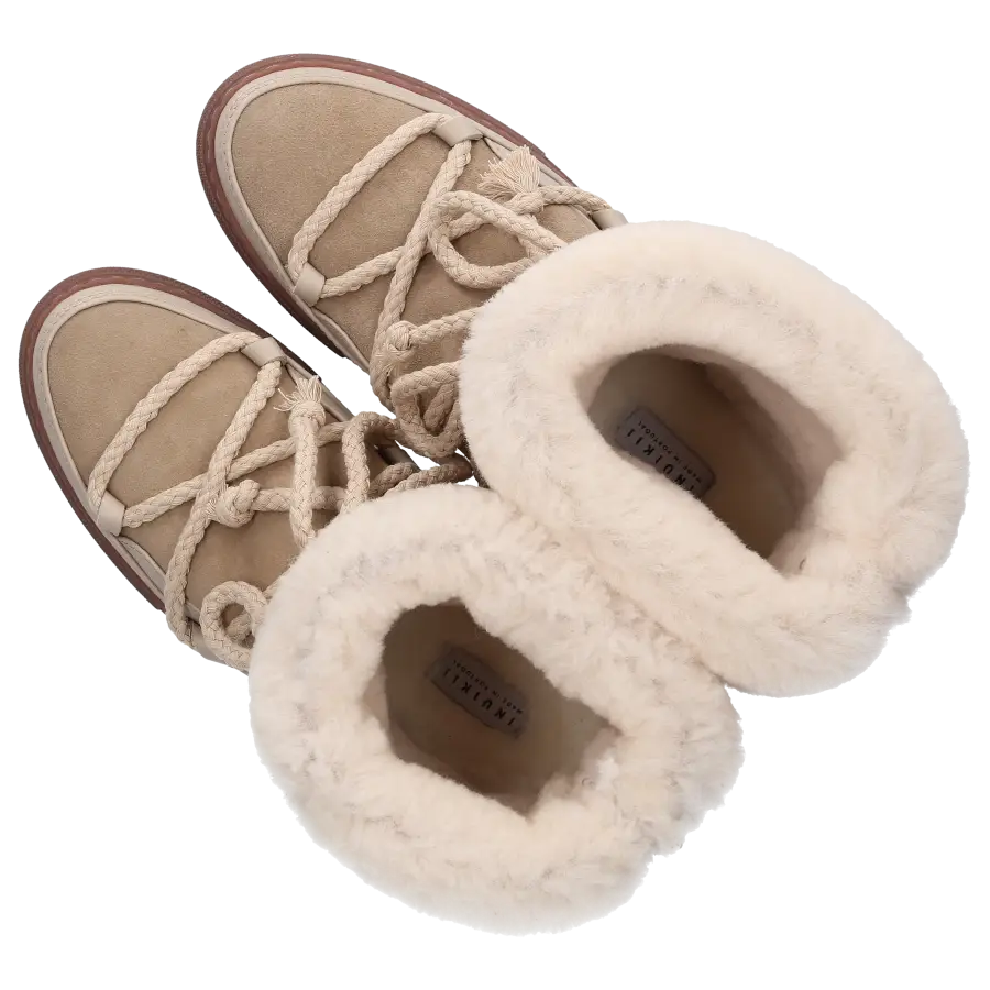 INUIKII - Snowboots CLASSIC HIGH Veloursleder - beige