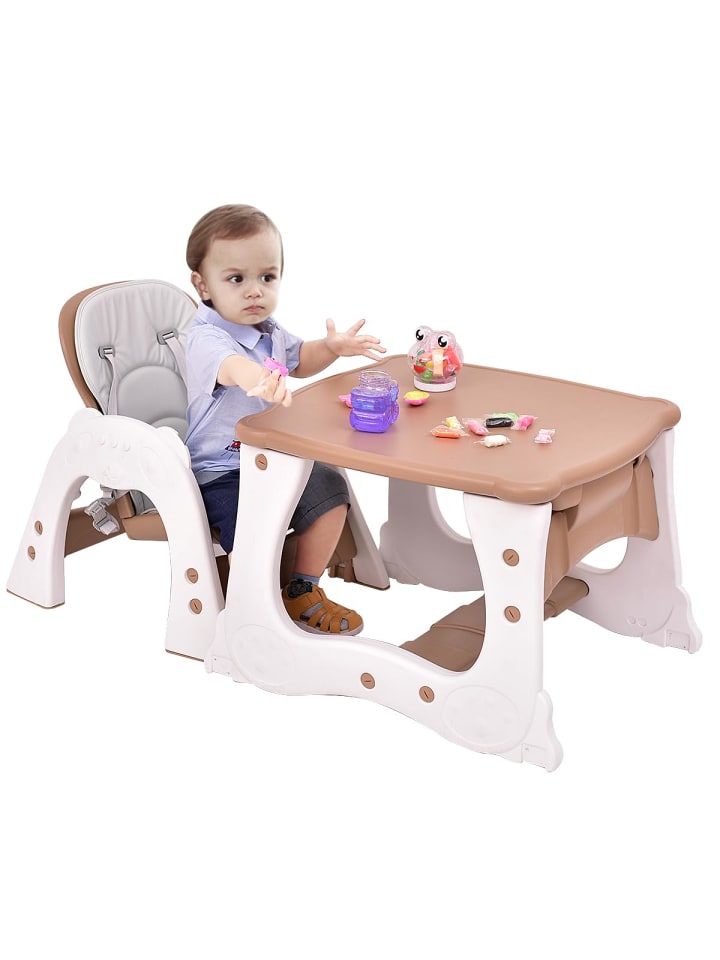 COSTWAY 3 in 1 Hochstuhl in Braun günstig kaufen 54 cm