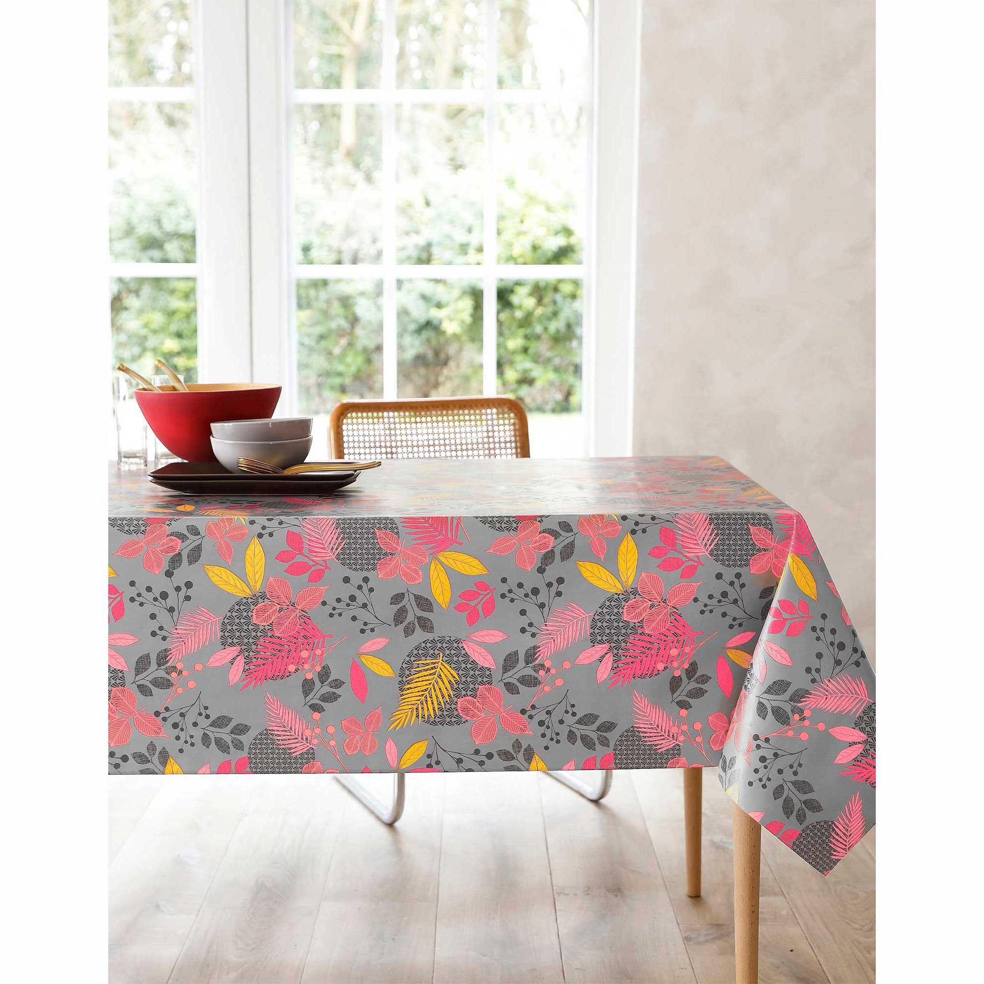 Nappe toile cirée imprimée Feuillages
