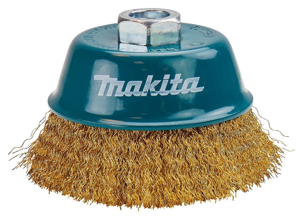 Perie Makita Accessories D-39805 cupă Sârmă de oțel placată cu alamă ondulată M14 x 100 mm