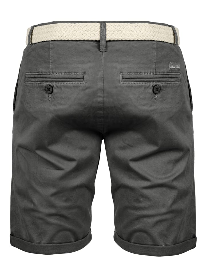 Amaci&Sons Chinoshort inkl. Gürtel BERWYN in Dunkelgrau günstig kaufen
