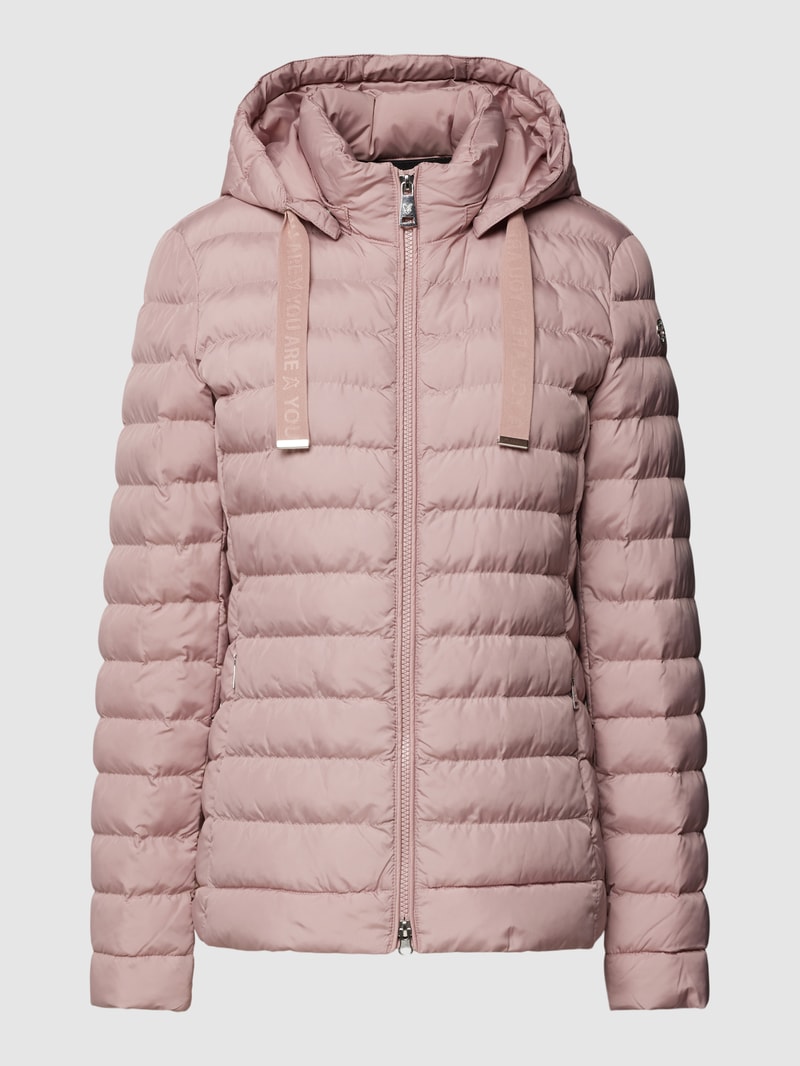 Steppjacke mit Zweiwege-Reißverschluss in rosé