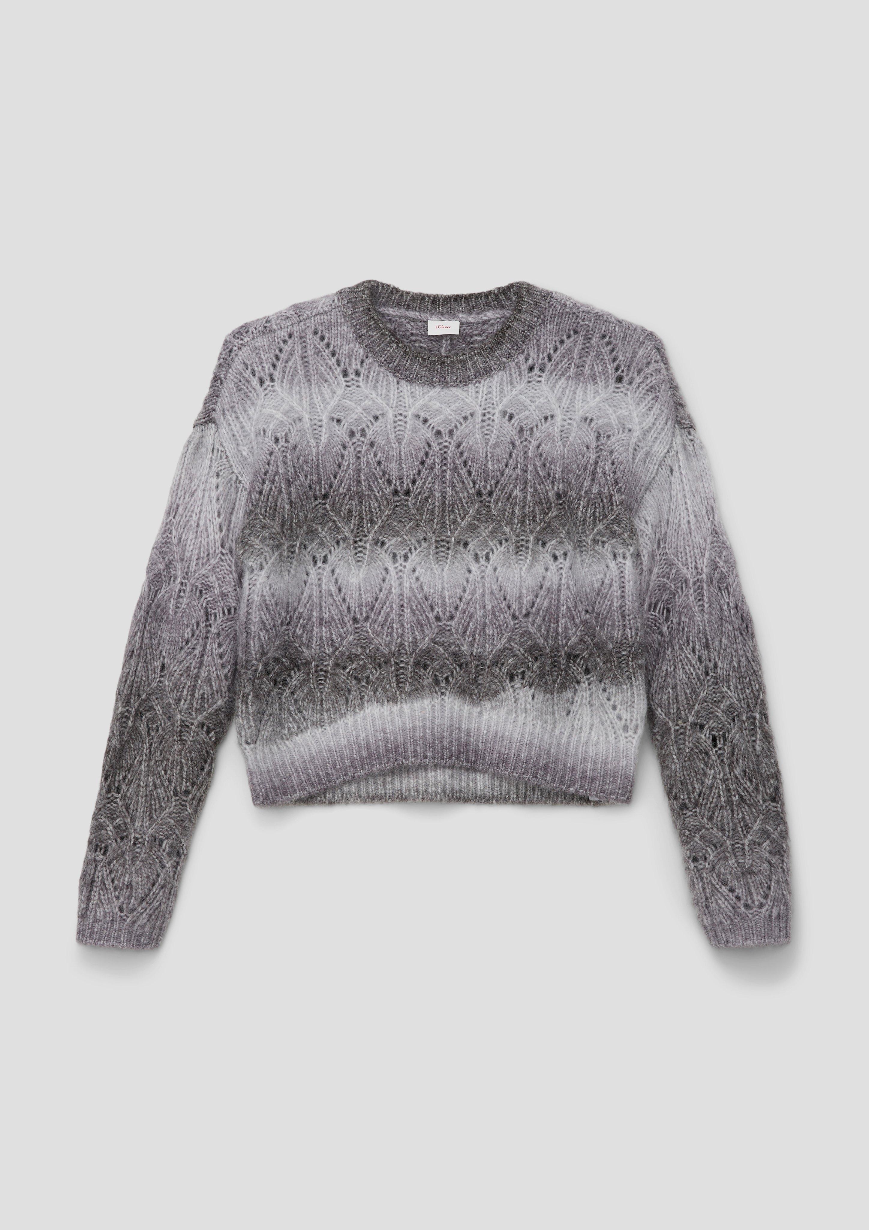 Strickpullover mit Ajourmuster  2134004-99X5