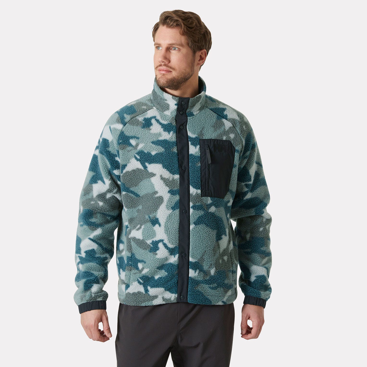 Men's Panorama Printed Pile Snap