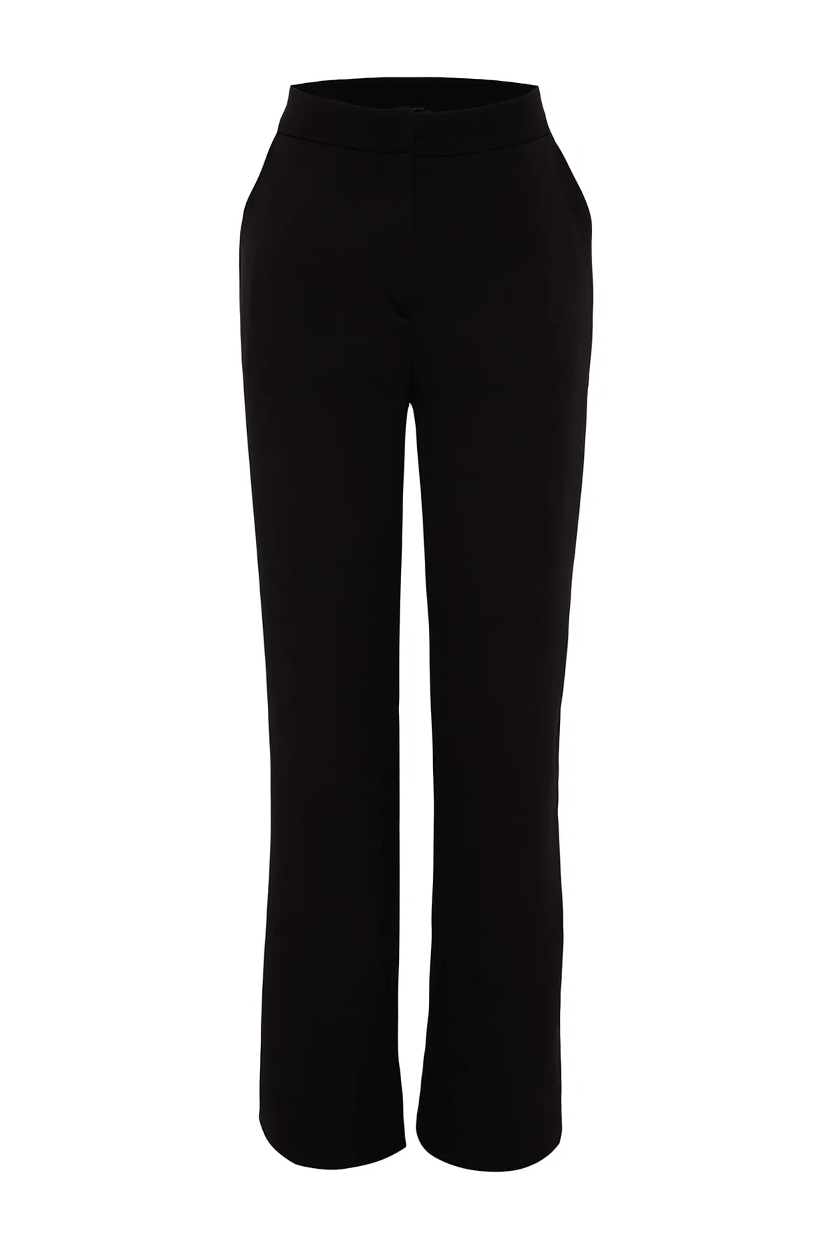 Trendyol Collection  Schwarze gewebte Hose mit Röhrenbeinen TPRAW22PL0402