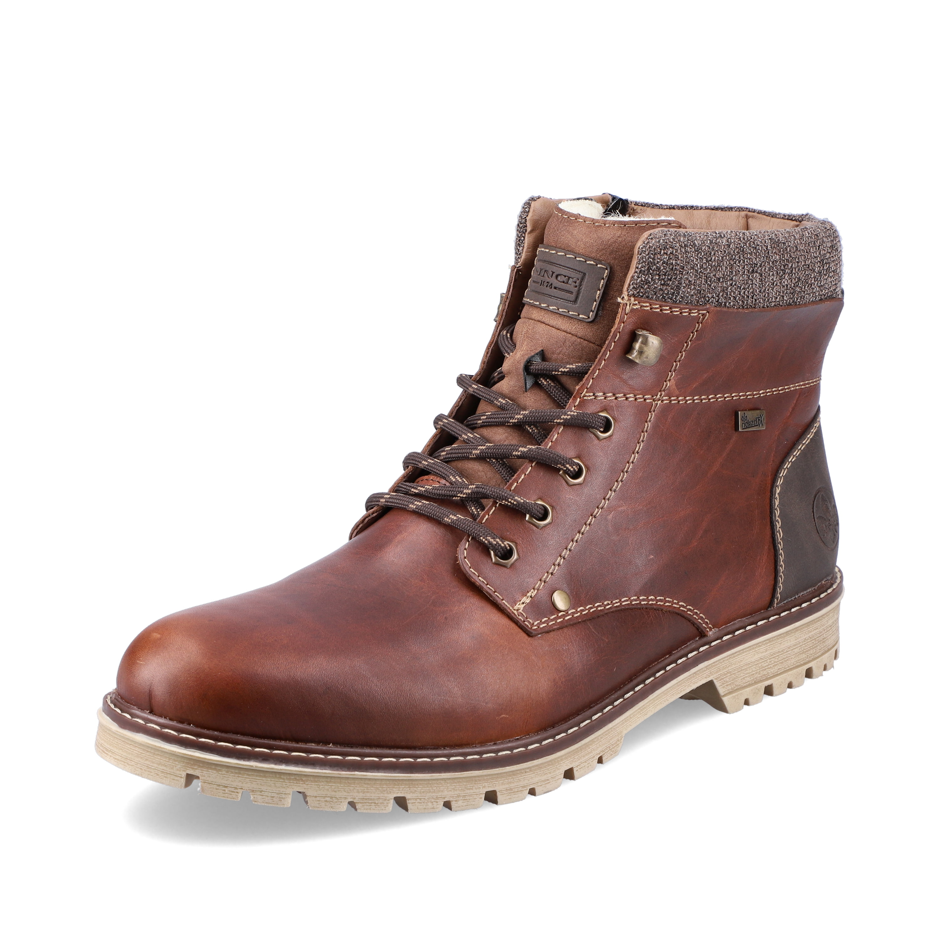 Rieker Herren Schnürstiefel kastanienbraun