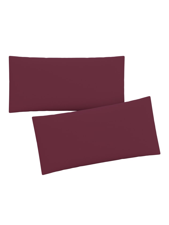 GMD Living 2er Set Jersey Kissenhüllen JESBERG in Farbe Bordeaux günstig kaufen