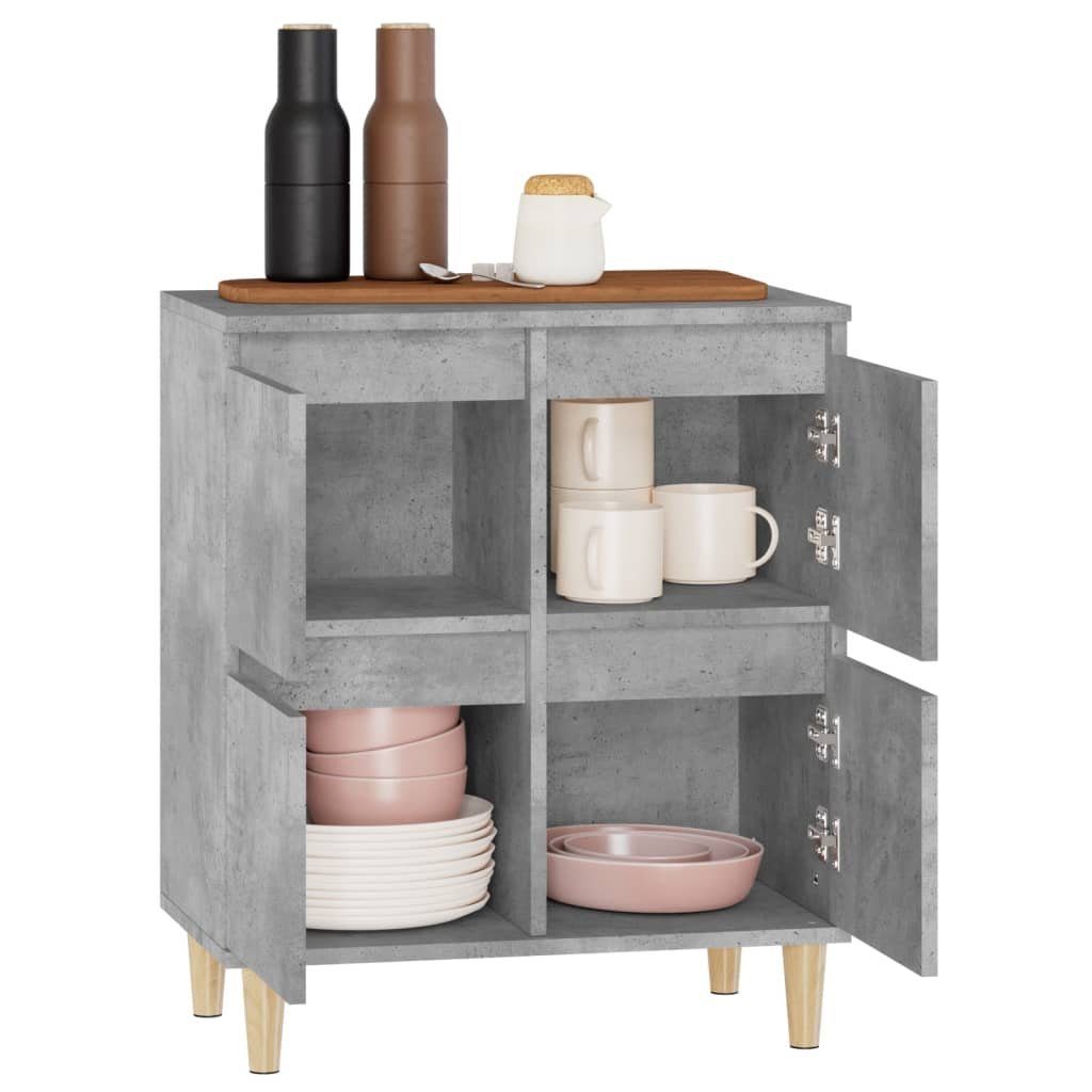 vidaXL Sideboard Sideboard Betongrau 60x35x70 cm Holzwerkstoff (1 St)