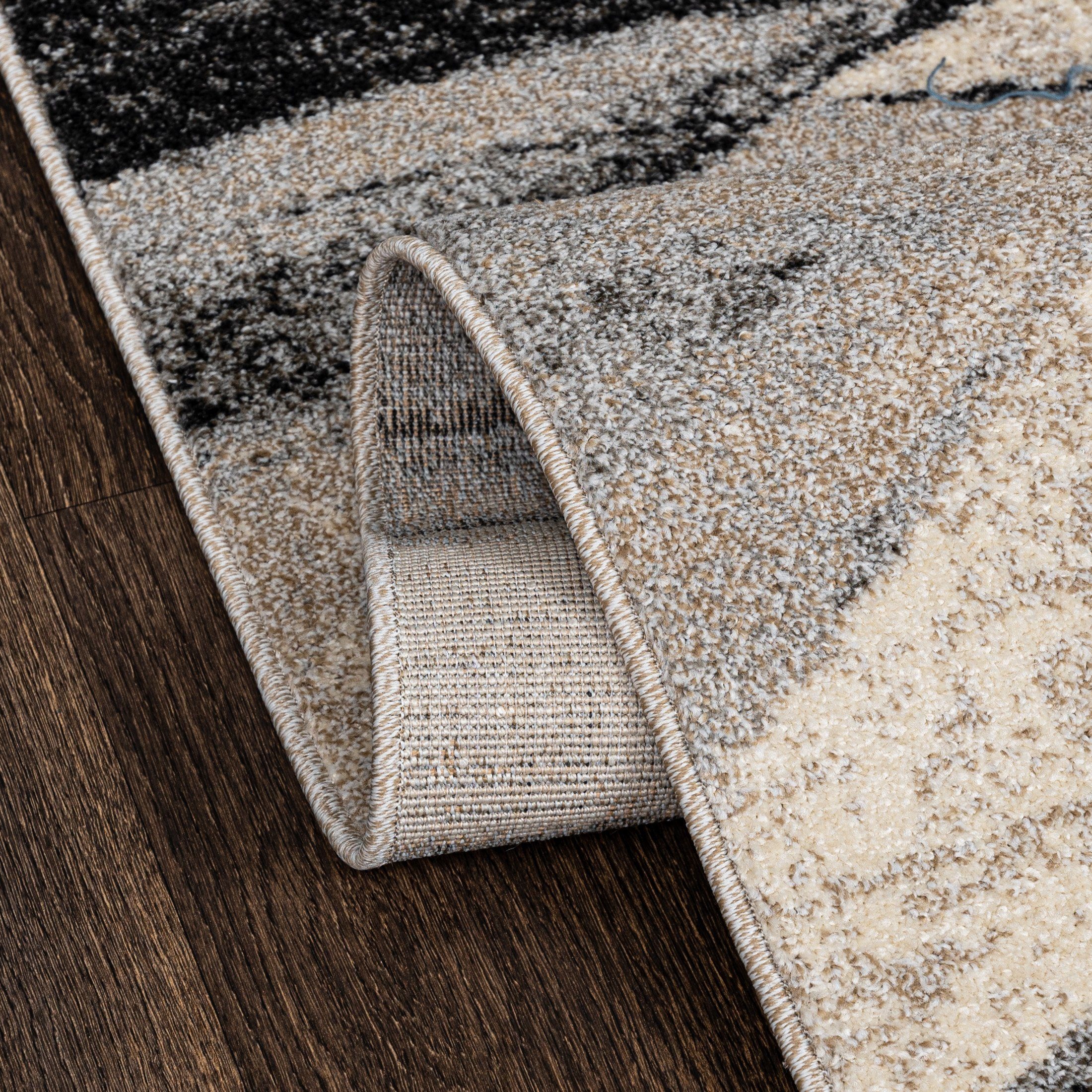Läufer Läufer Flurläufer Modern für Vorzimmer, Küche - Beige, Mazovia, 70 x 100 cm, Kurzflor, Meterware, Höhe 10 mm, Kurzflor - niedrige Florhöhe