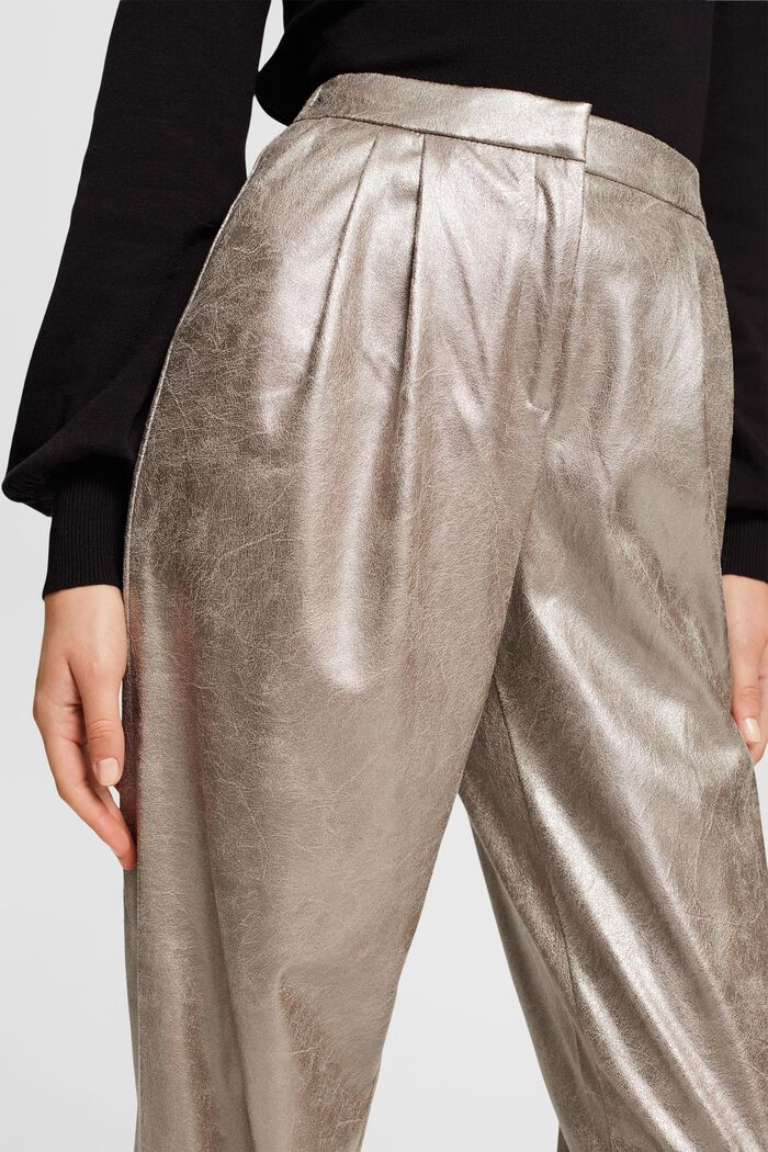 Metallic-Pants aus Kunstleder