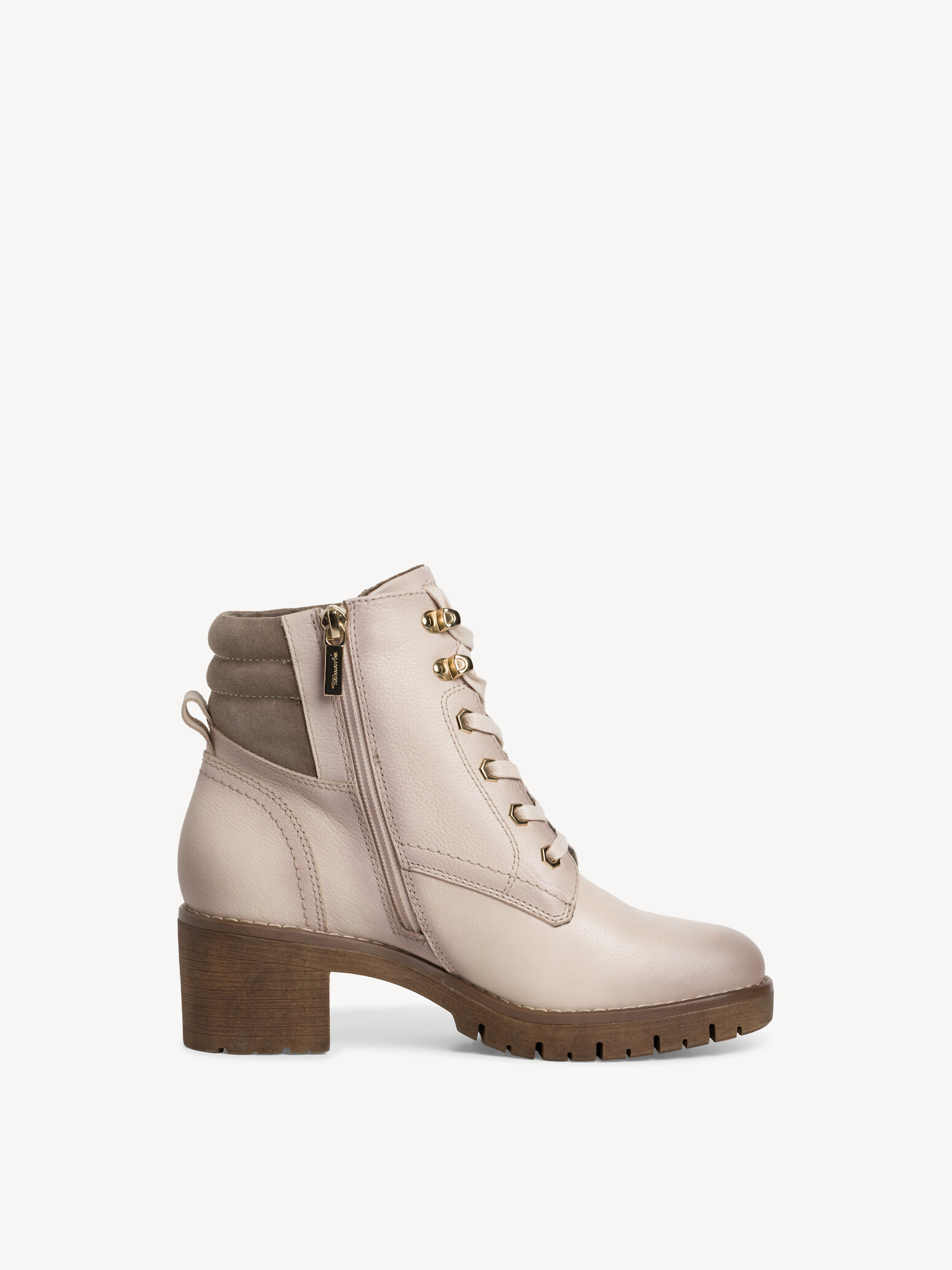 Bottine en cuir - beige
