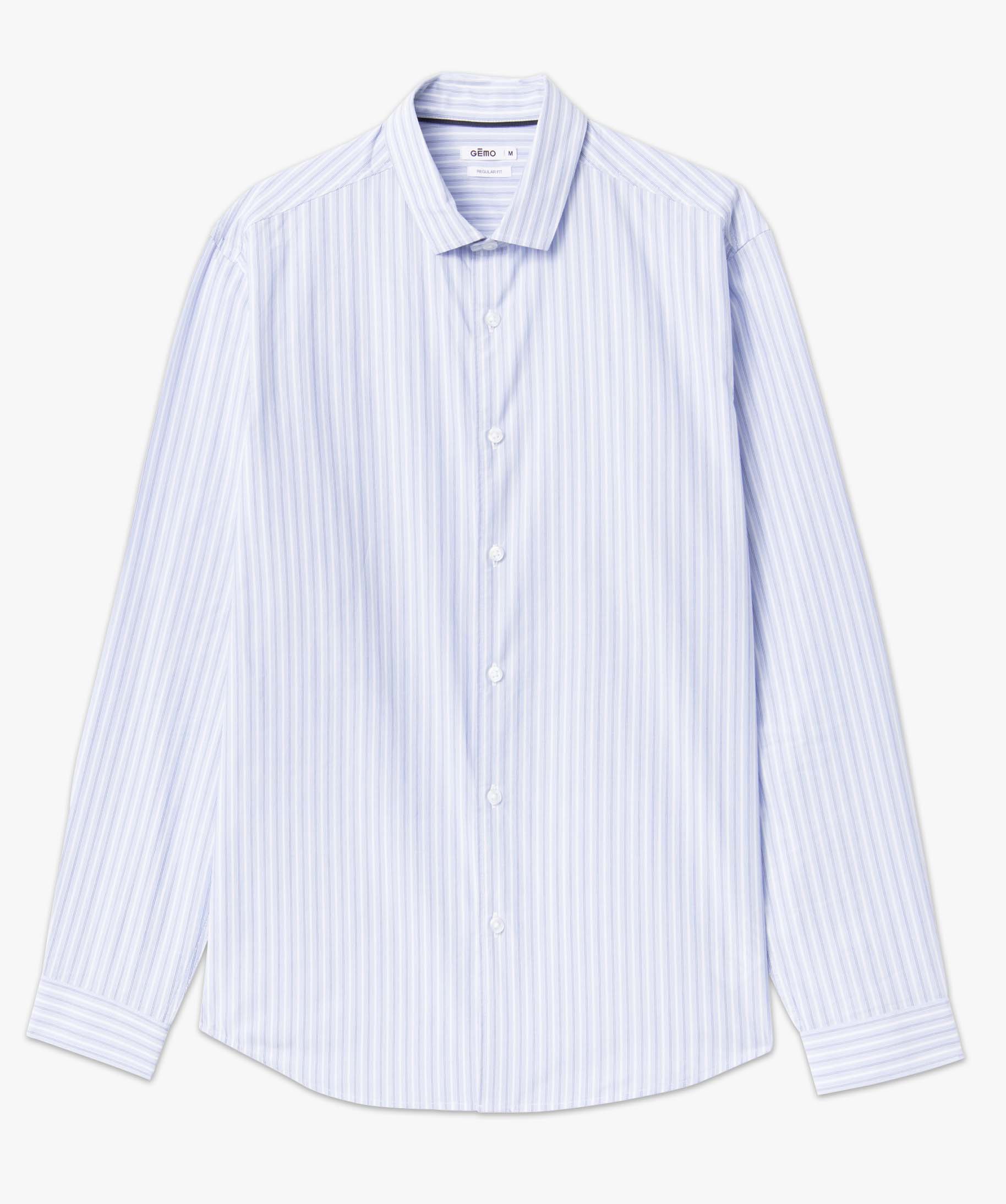 Chemise homme rayée à manches longues raye | GEMO