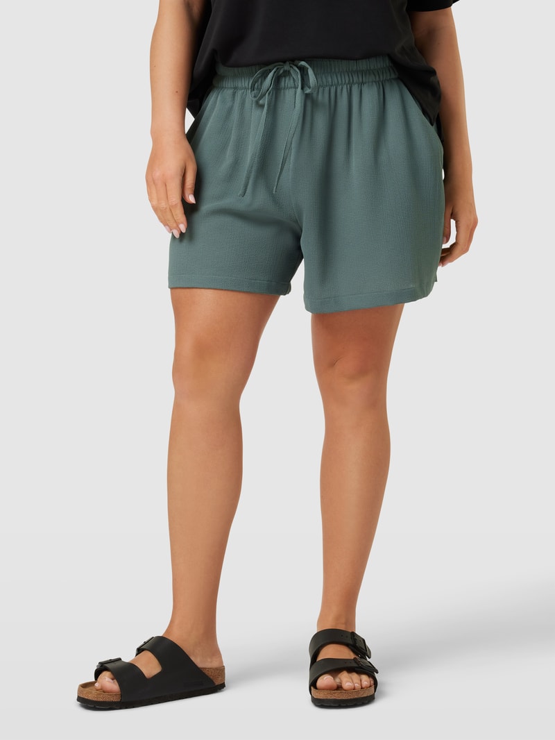 PLUS SIZE Shorts mit elastischem Bund in hellgrün