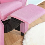 HOMCOM Kindersofa Kindercouch Kindersessel Stuhl Liegesofa verstellbar mit Fußstütze für 3-8 Jahre Jungen und Mädchen Rosa 58x53x70cm
