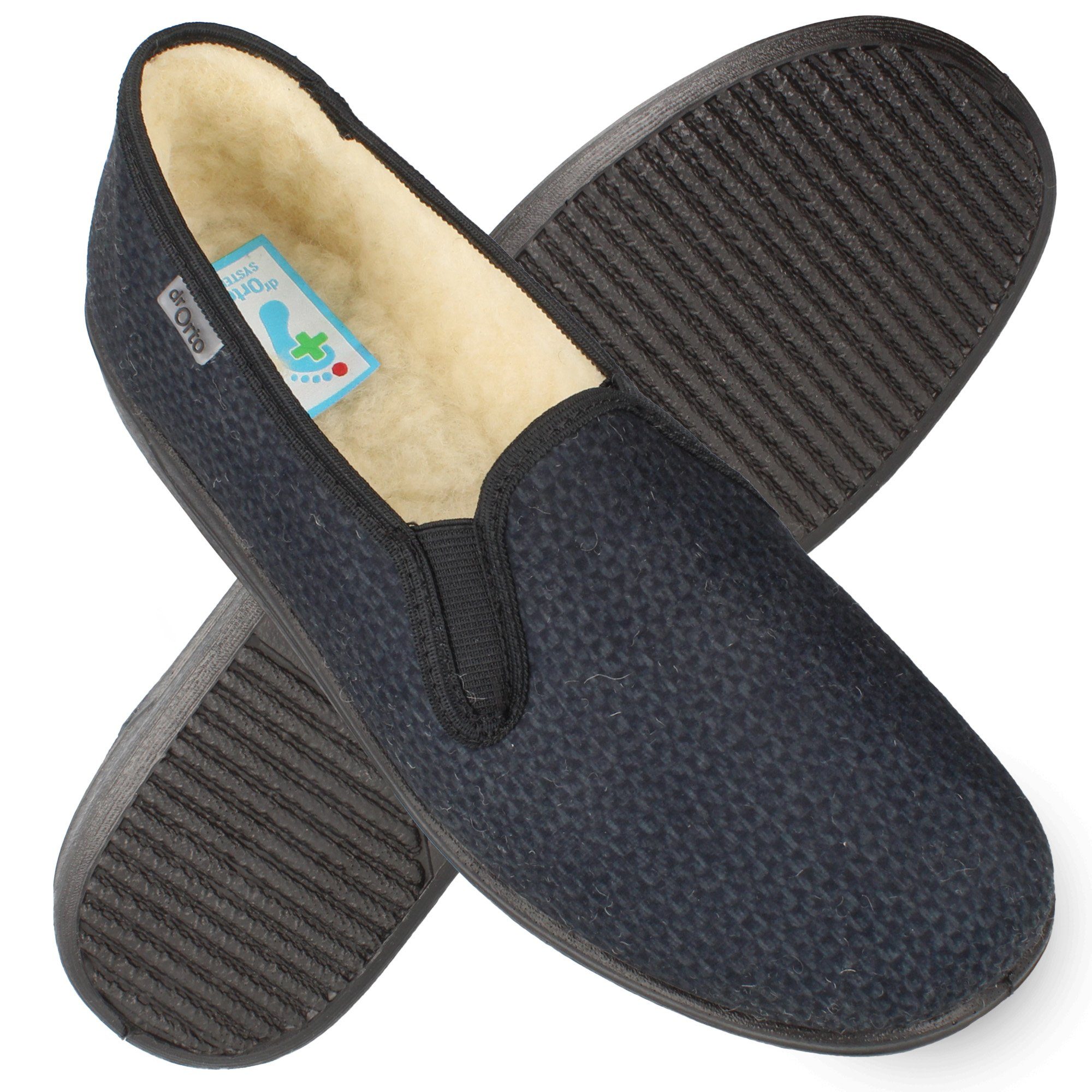 Dr. Orto Bequeme Halbschuhe mit Schafwolle gefüttert Hausschuh