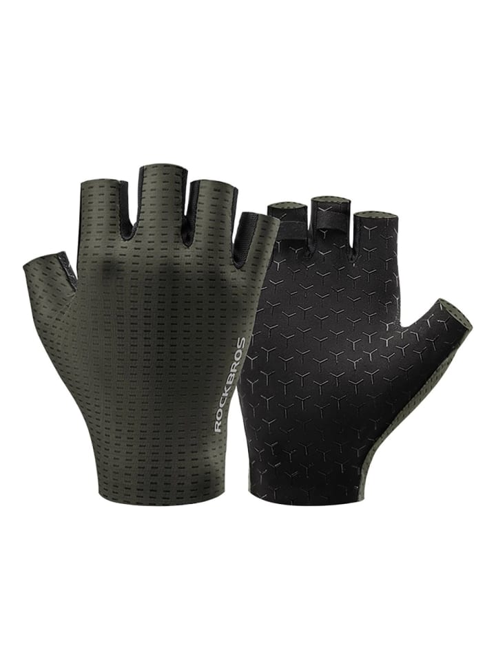 Rockbros Rockbros Atmungsaktive Kurzfinger-Fahrradhandschuhe Grün S in Grün günstig kaufen