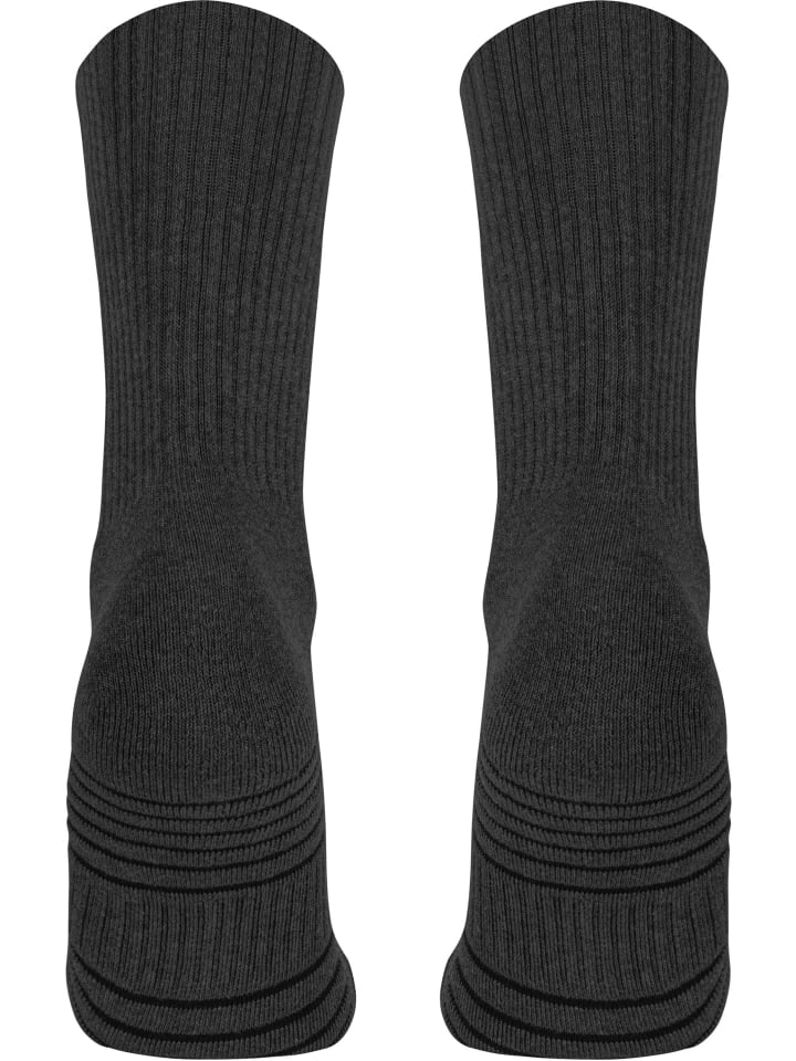 normani 4 Trekkingwandersocken mit Polstersohle und Komfortbund in Anthrazit günstig kaufen