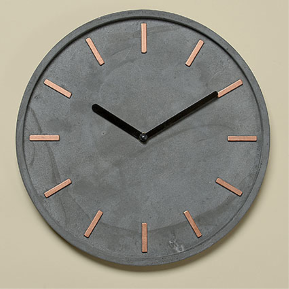 Wanduhr Gela grau/braun