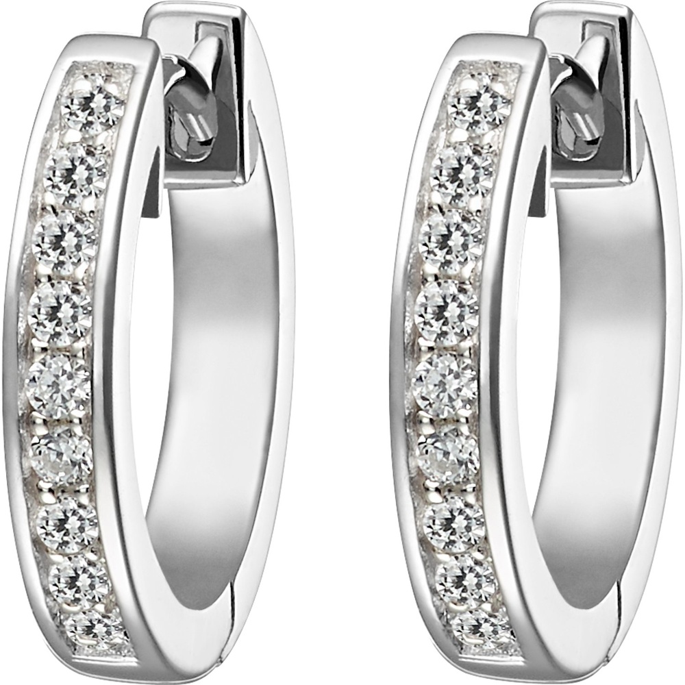 Jette Créoles 925 Argent rhodié Boucles d'oreilles