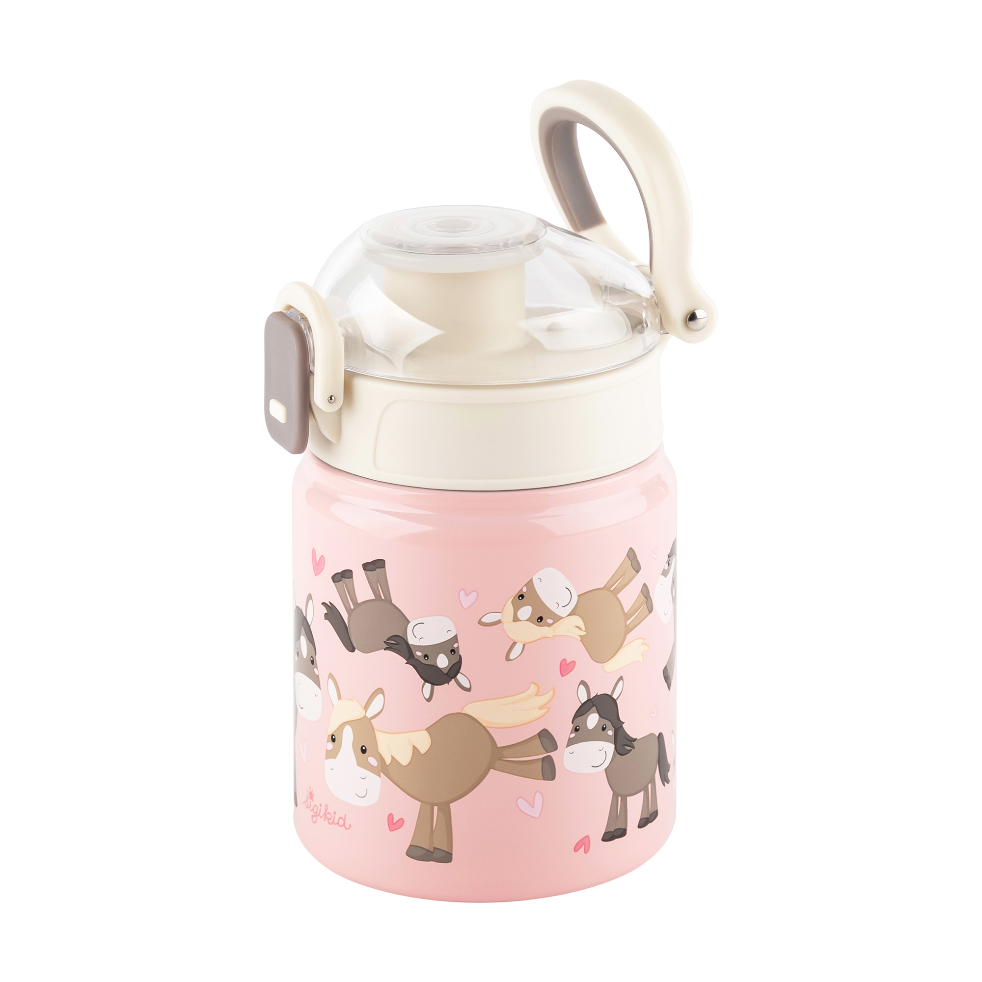 Kinder Set Edelstahl-Trinkflasche und Brotbox Pony