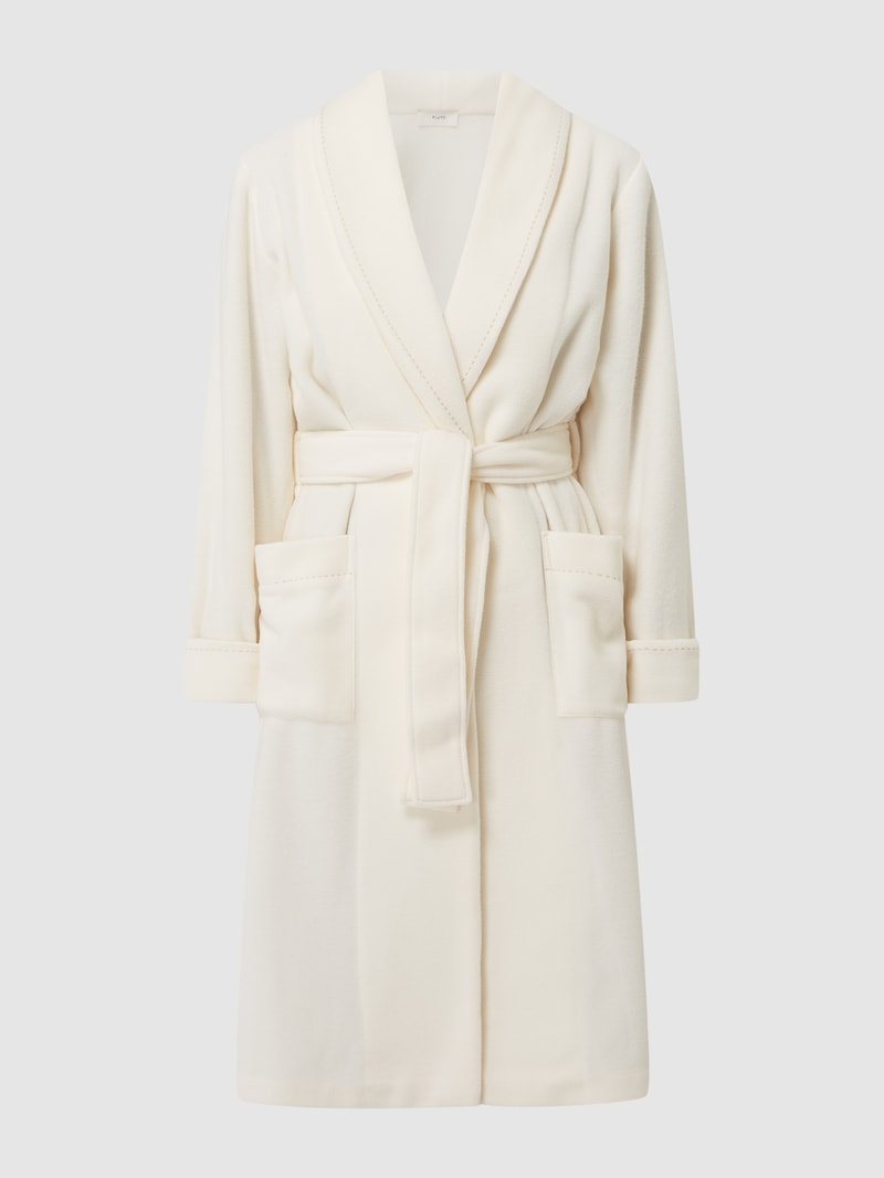 Bademantel aus Fleece in offwhite