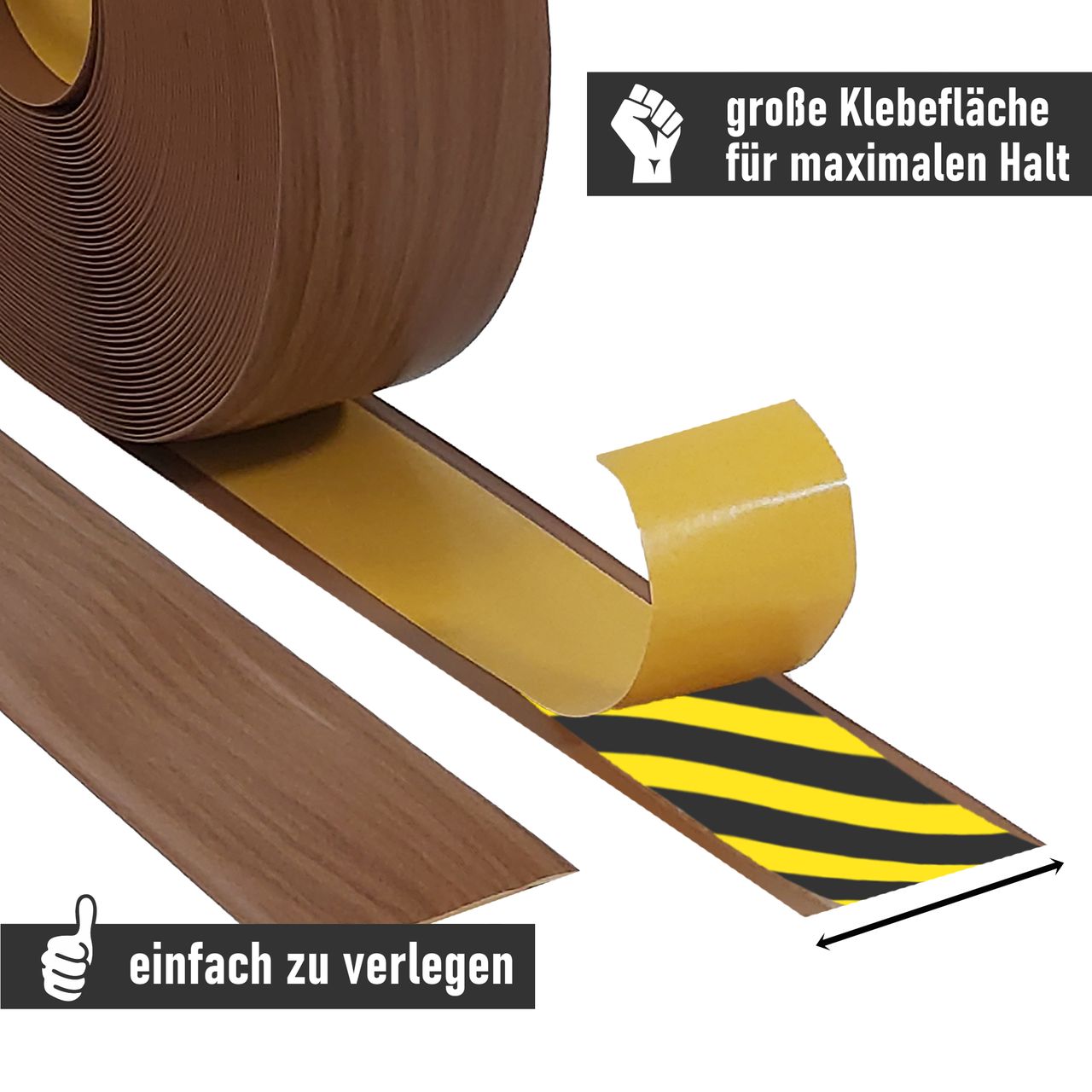 Lemodo Weichsockelleiste nussbaum, 25m Rolle