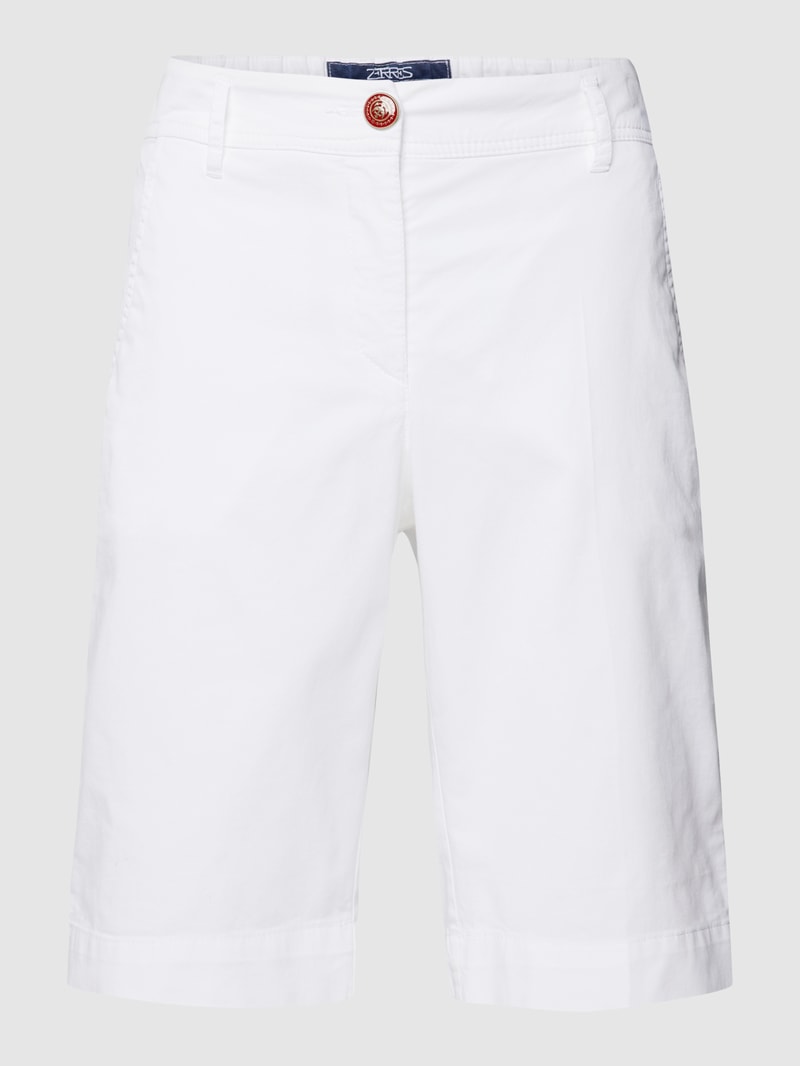 Bermudas mit Bügelfalten Modell 'VERA' in weiß