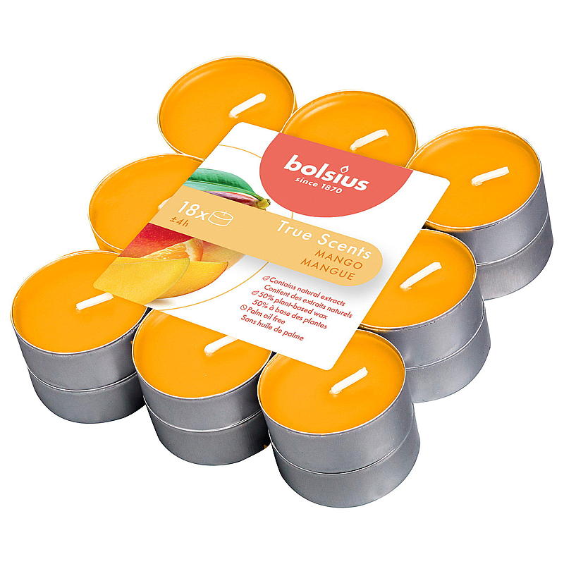 Bolsius Telys 18-pk m/duft mango
