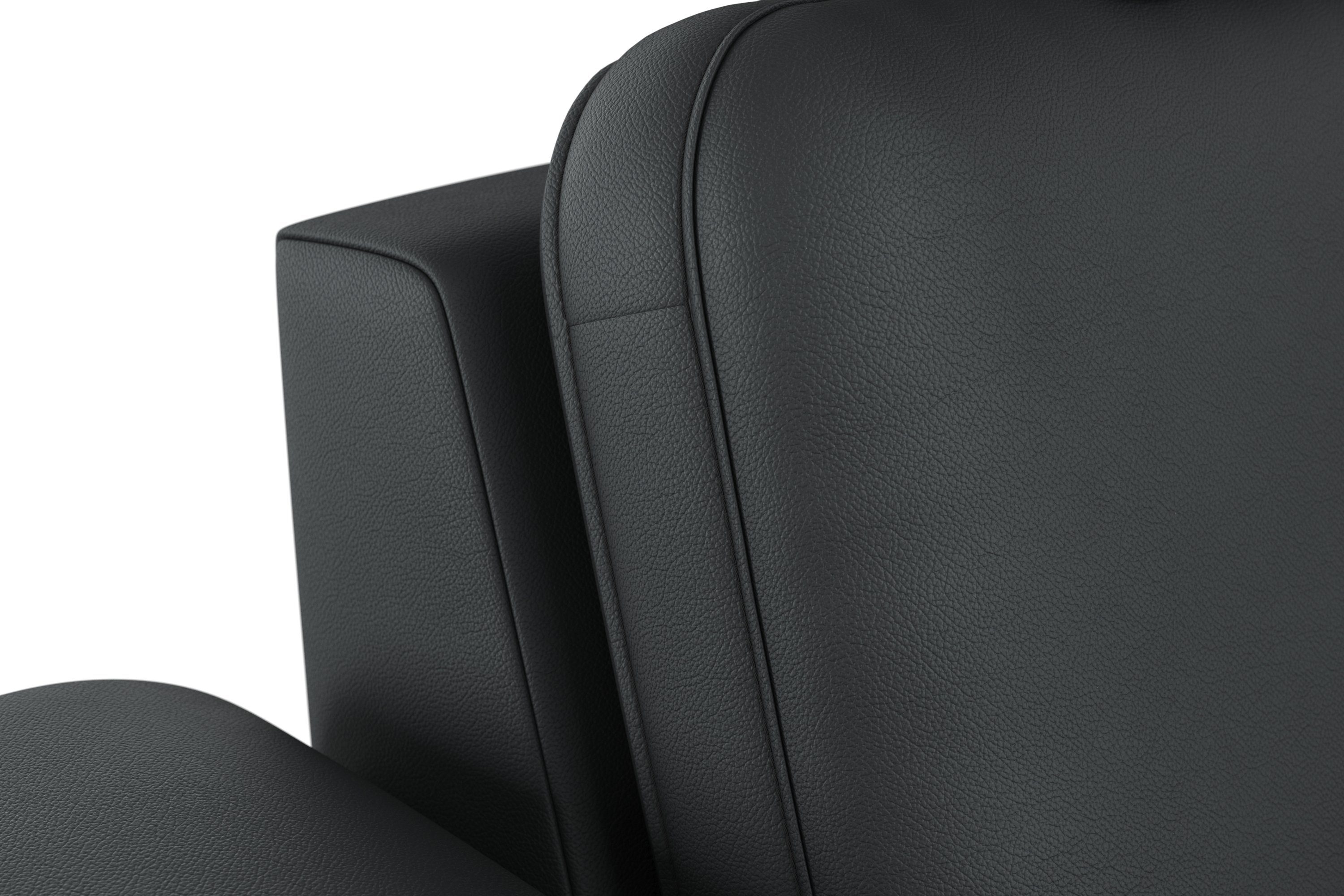sit&more Ecksofa Bendigo, inklusive Sitztiefenverstellung, Bodenfreiheit 12 cm, in 2 Fußfarben