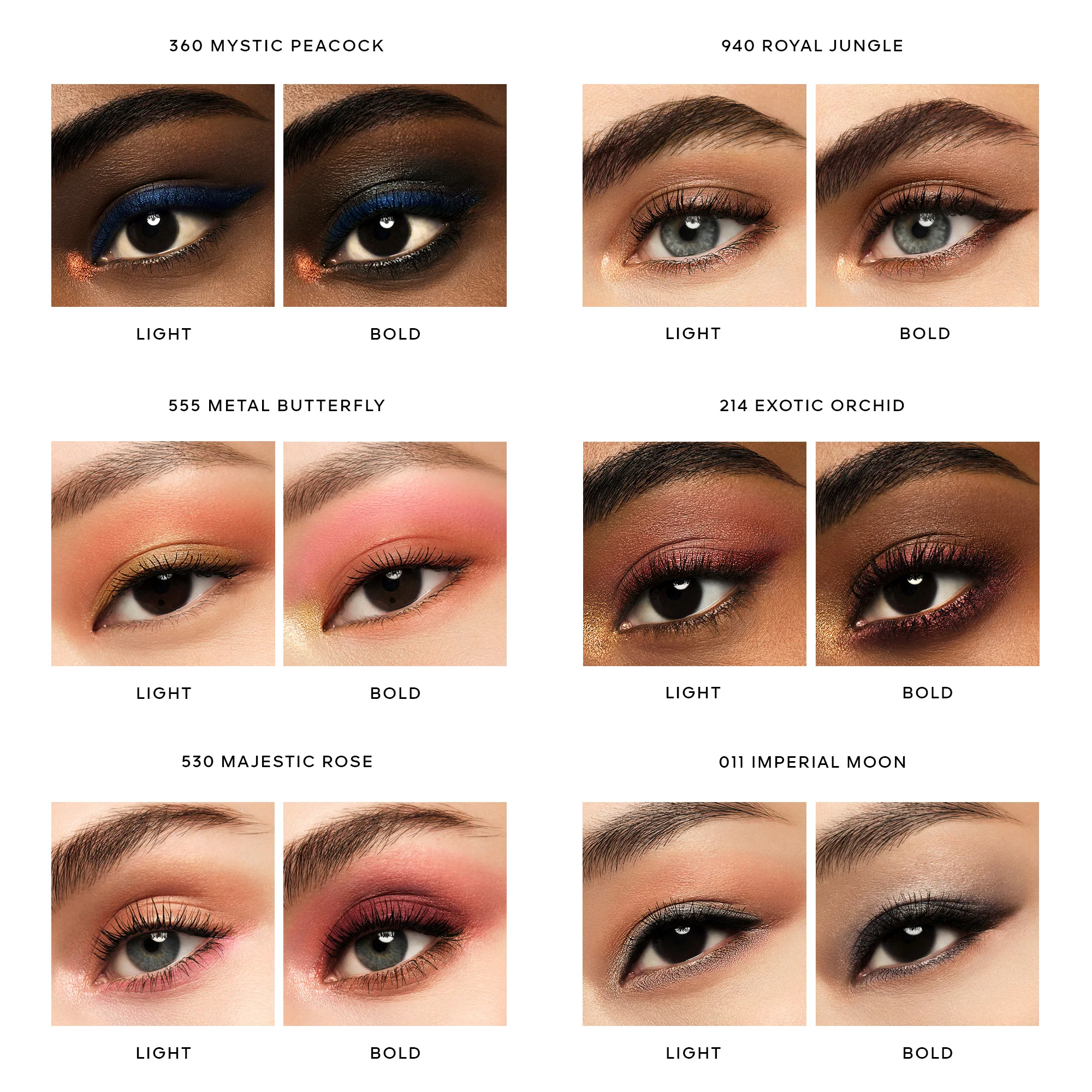 Akių šešėliai G Eyeshadows 4 spalvos - kompaktiški akių šešėliai, akių paletė