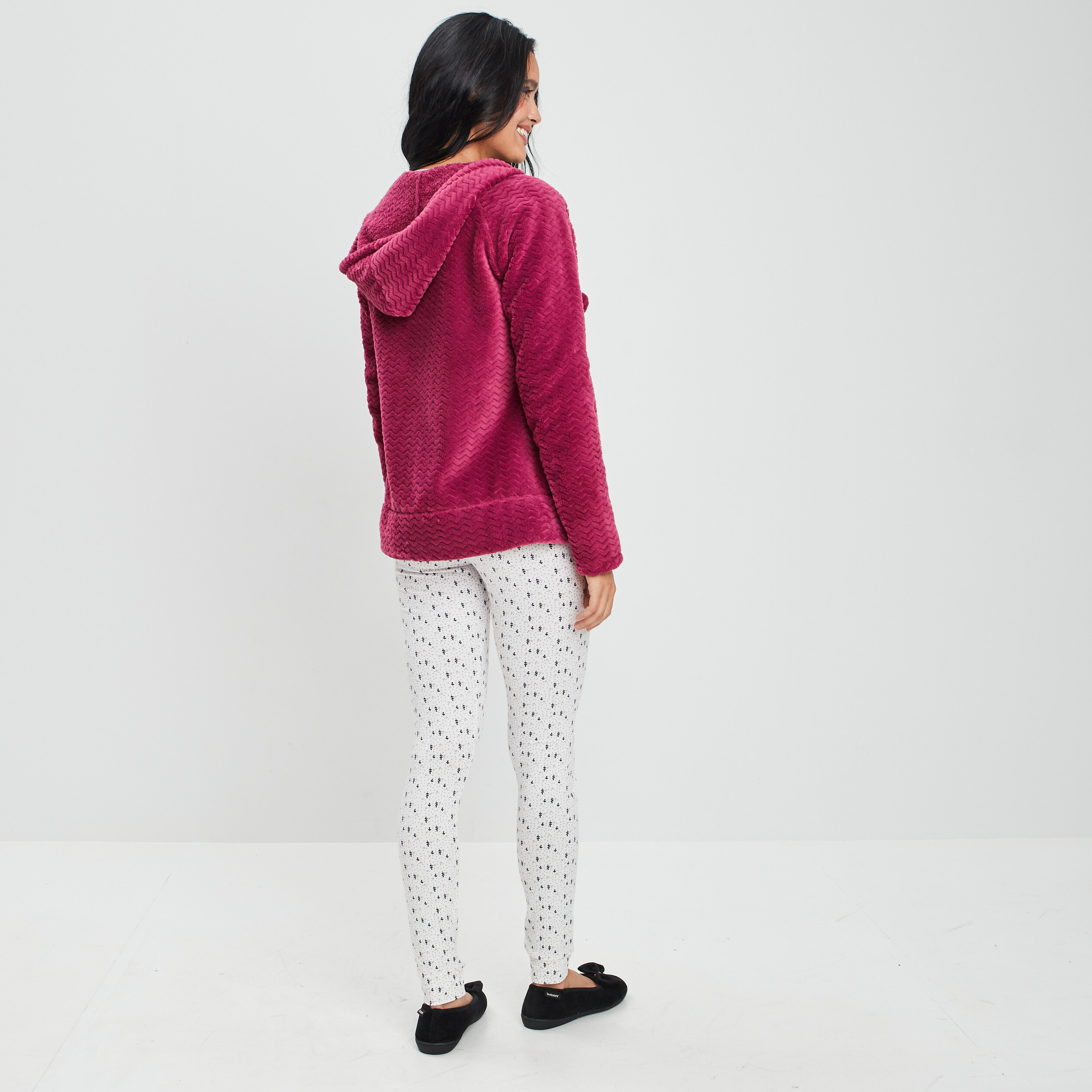 Ensemble pyjama 3 pièces gris clair femme | La Halle