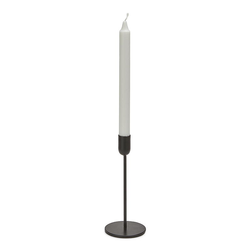 Home Kronelysholder 8x18 cm metall sort