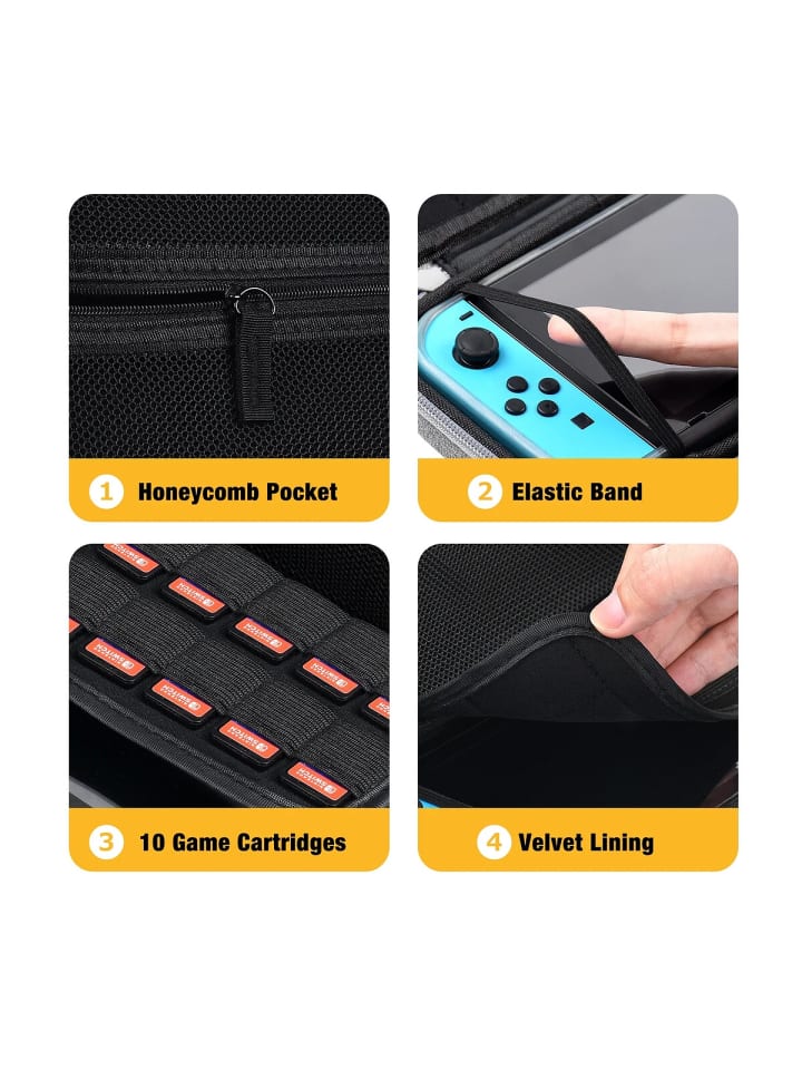 COFI 1453 Switch-Hülle kompatibel mit Nintendo Switch Hartschalen-Switch in Grau günstig kaufen onesize