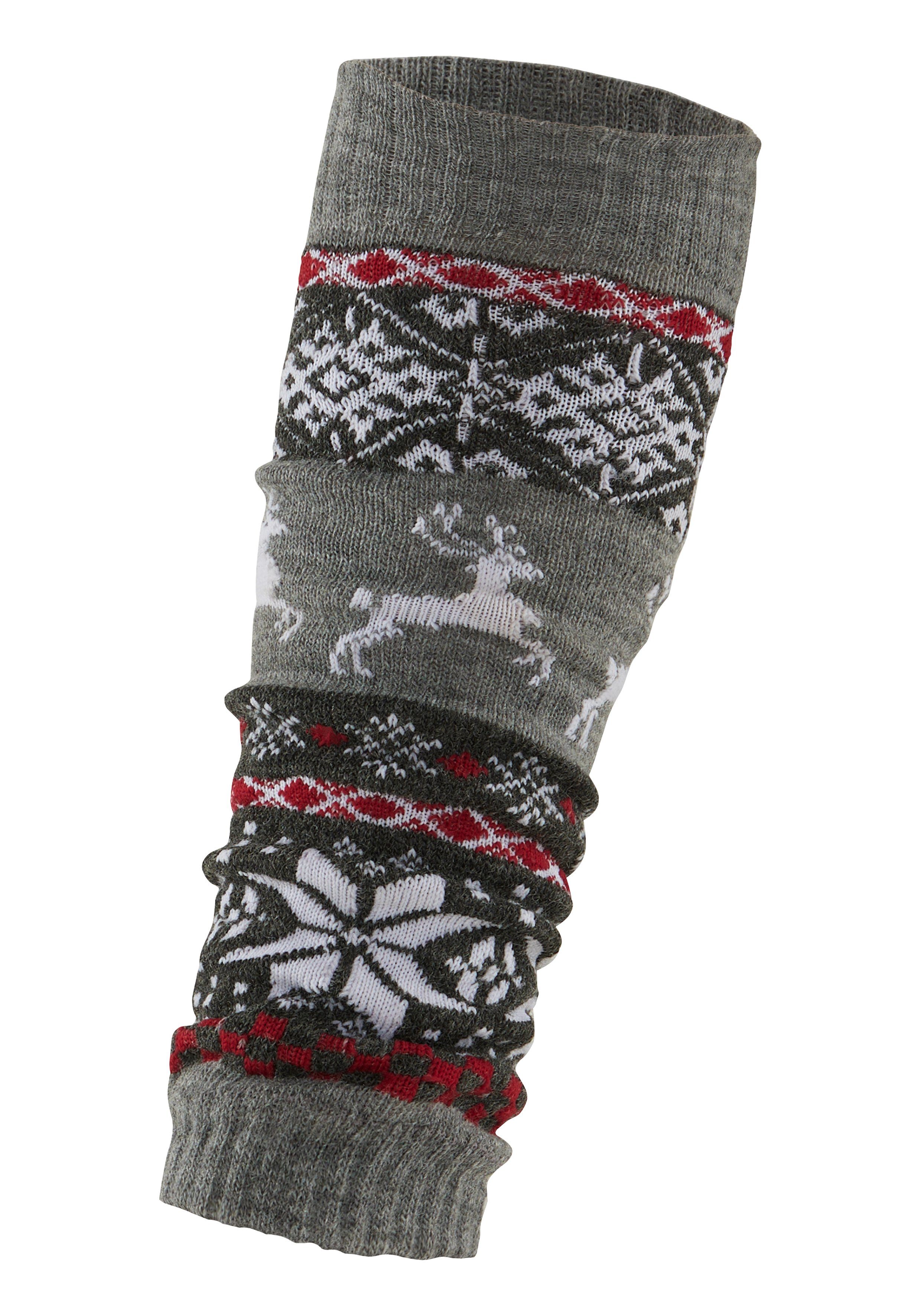 Lavana Beinstulpen mit eingestrickten Motiven