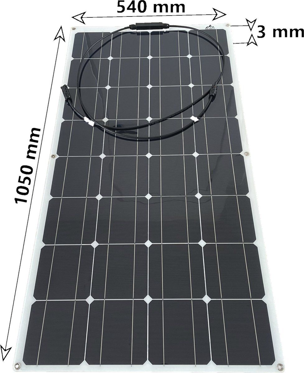 Bergproducts Komplettpaket 100 Watt Flexibles Solarpanel