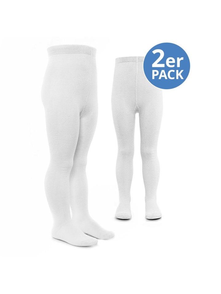 LaLoona Strumpfhose 2er Pack - Weiß - in weiss günstig kaufen
