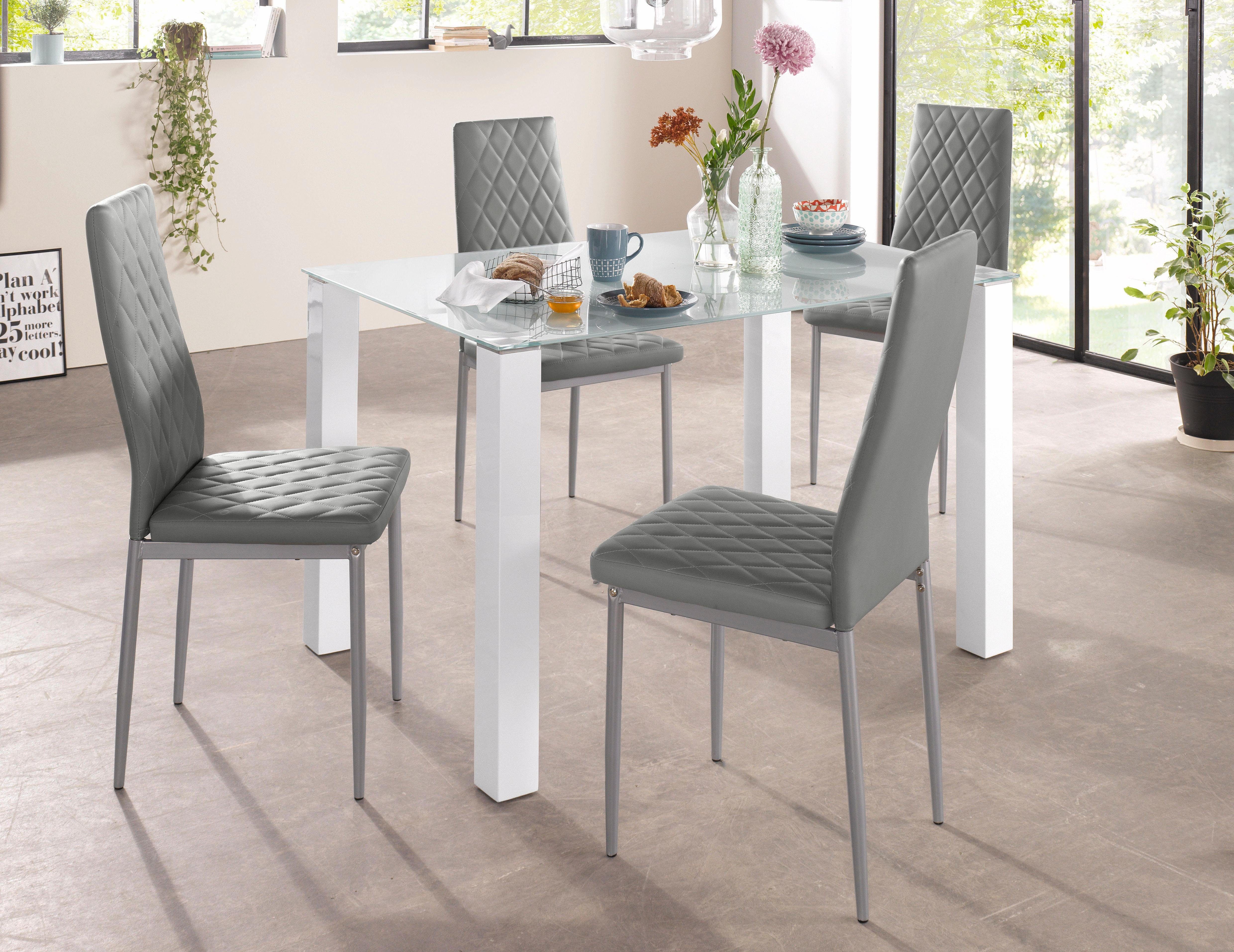INOSIGN 4-Fußstuhl Brooke (Set, 2 St), (2 oder 4 Stück) Bezug in Kunstleder