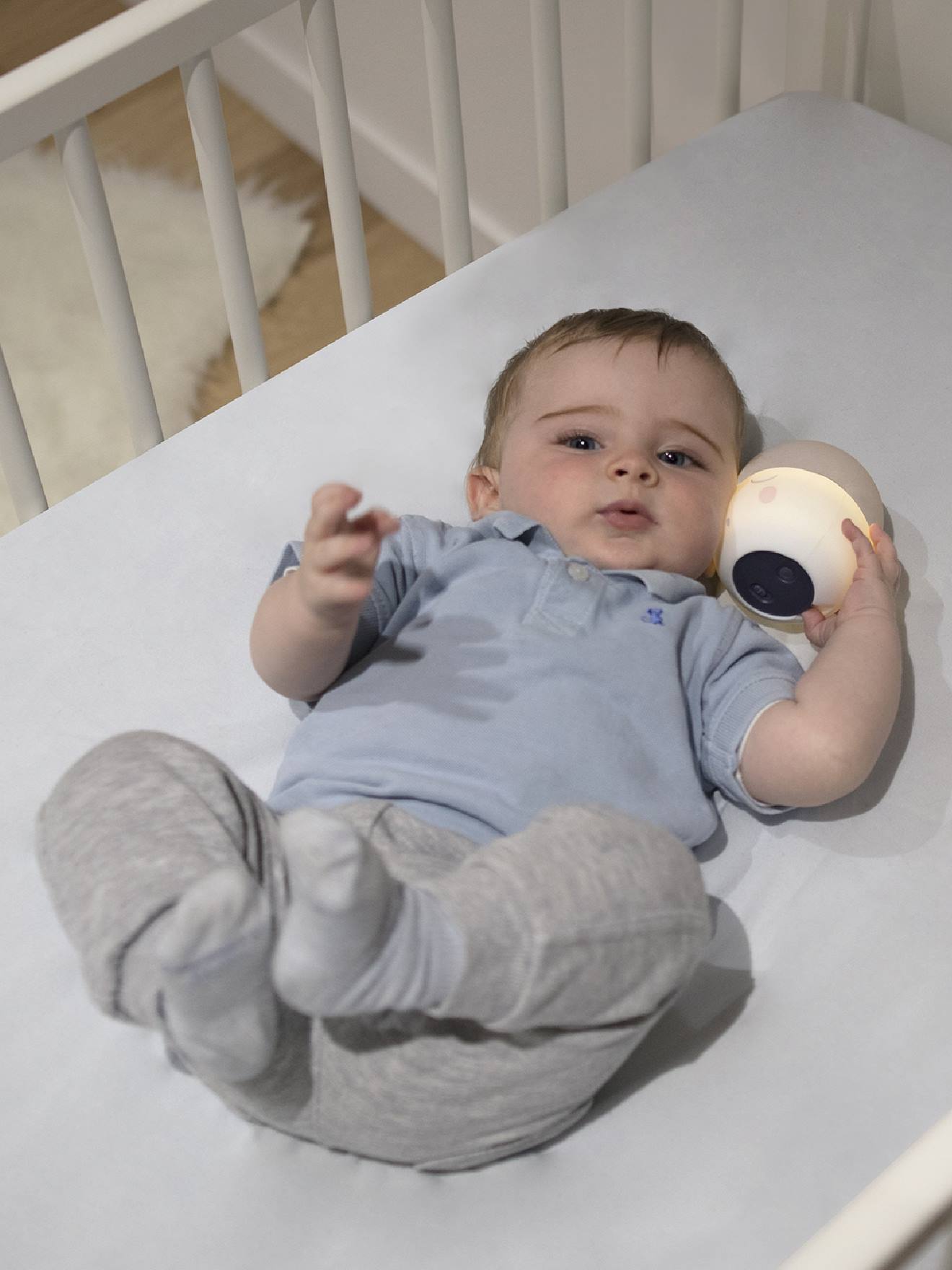 Veilleuse nomade BABYMOOV Squeezy blanc/gris