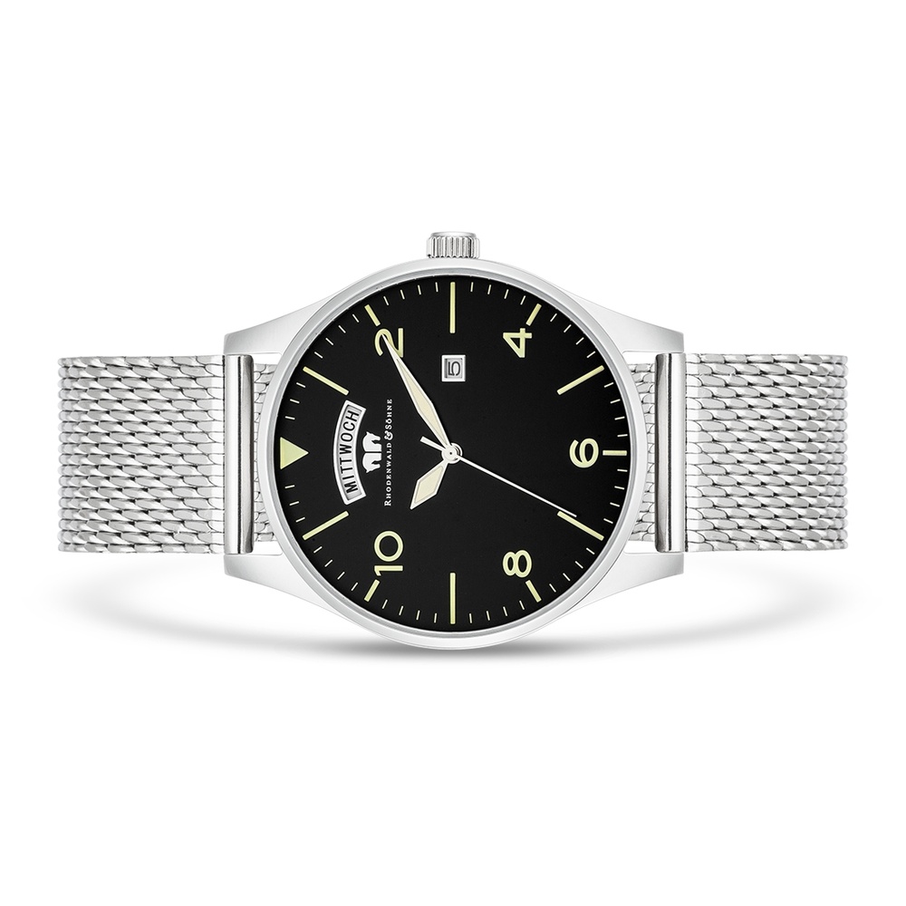 Rhodenwald & Söhne Montre à quartz Vintage en Argent Acier inoxydable en Argent Montre