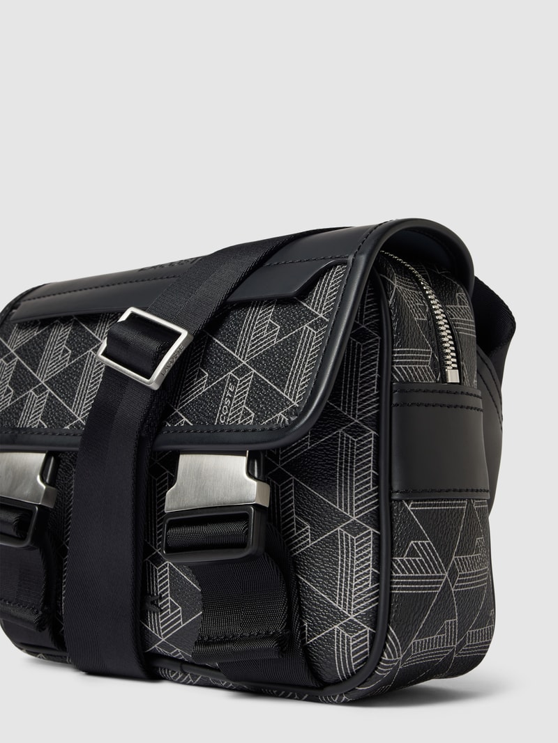 Bauchtasche mit Allover-Logo-Details in schwarz