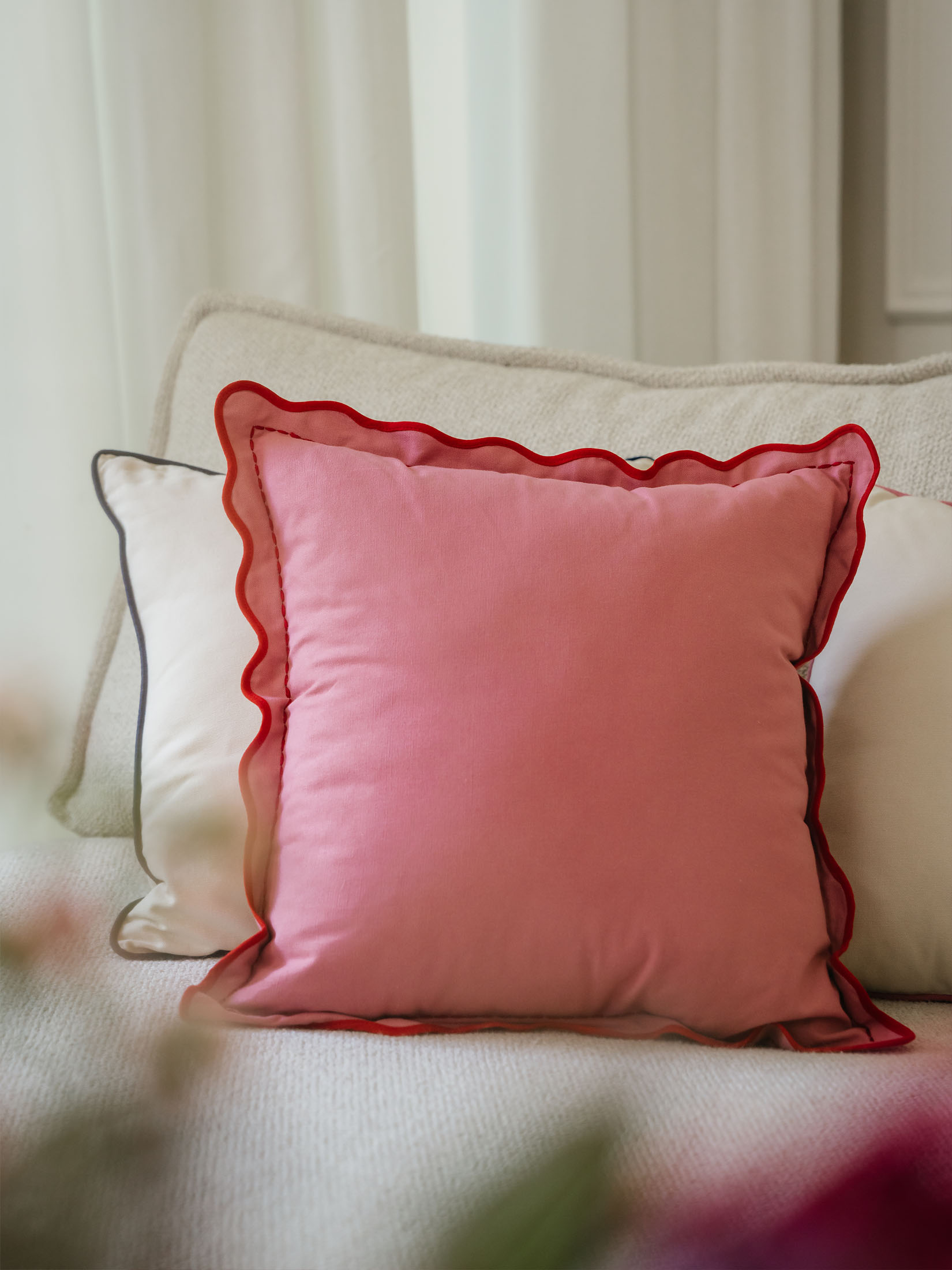 Luna Kissen, Pink/Rot