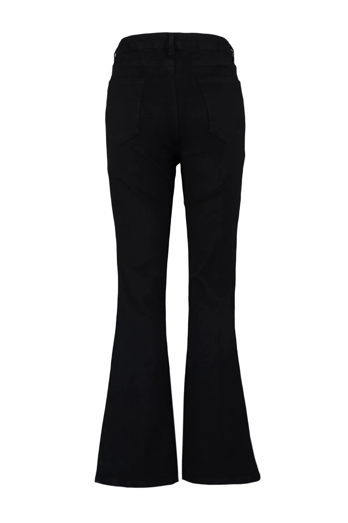 Trendyol Curve  Schwarze Denim-Jeans mit Schlitz und Details TBBAW23CJ00038