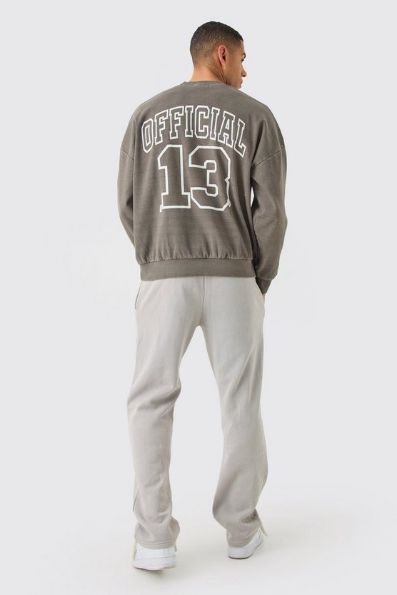 Geripptes Oversize Sweatshirt