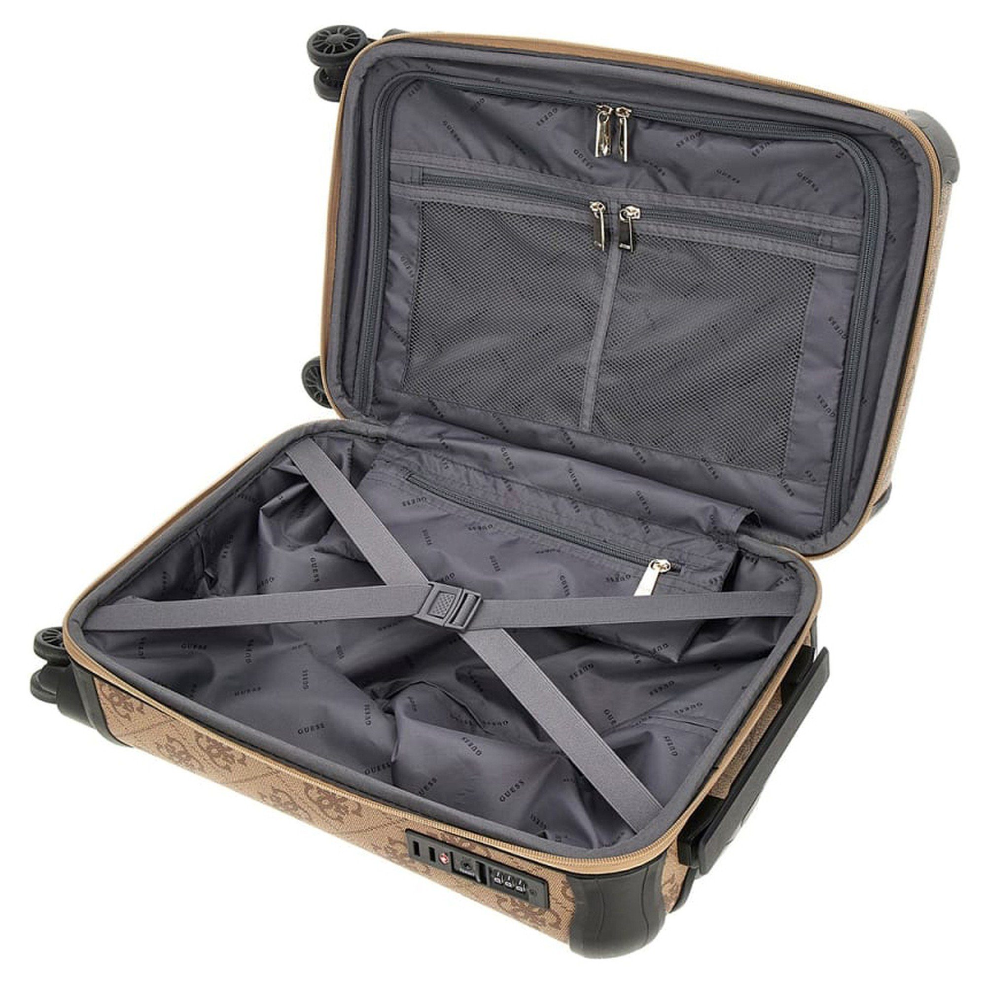 Guess Handgepäck-Trolley Berta 18 IN - 4-Rollen-Trolley 46 cm, 4 Rollen Rollen