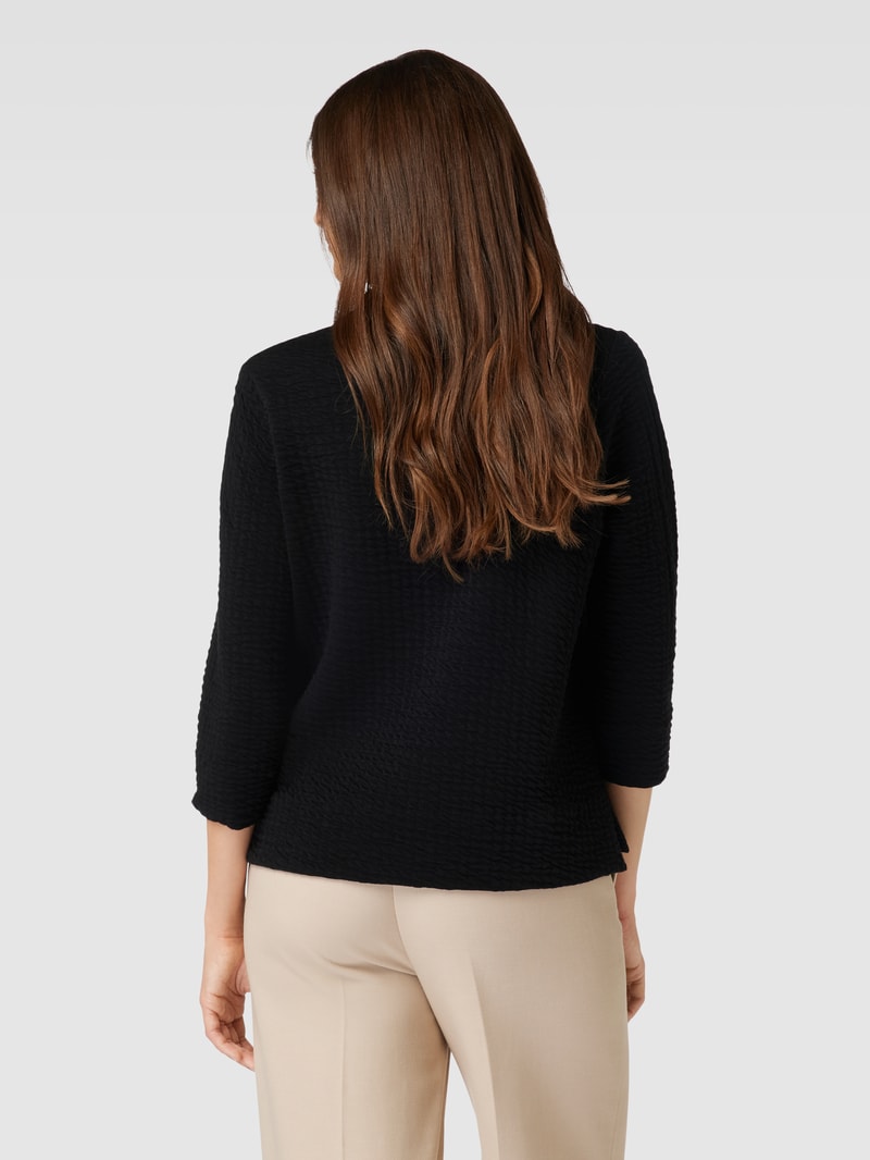 Sweatshirt mit elastischem Saum Modell 'Ganila' in schwarz